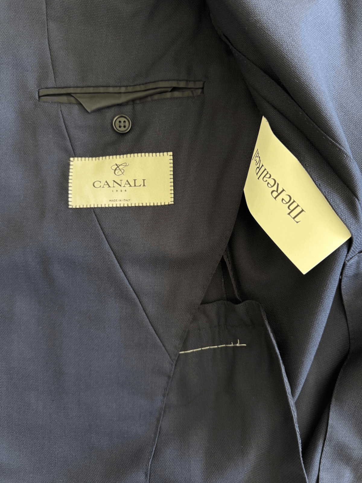 Canali Canali 50R Blue Water Resistant Blazer 2-Btn Jacket Size 50R - 11 Thumbnail