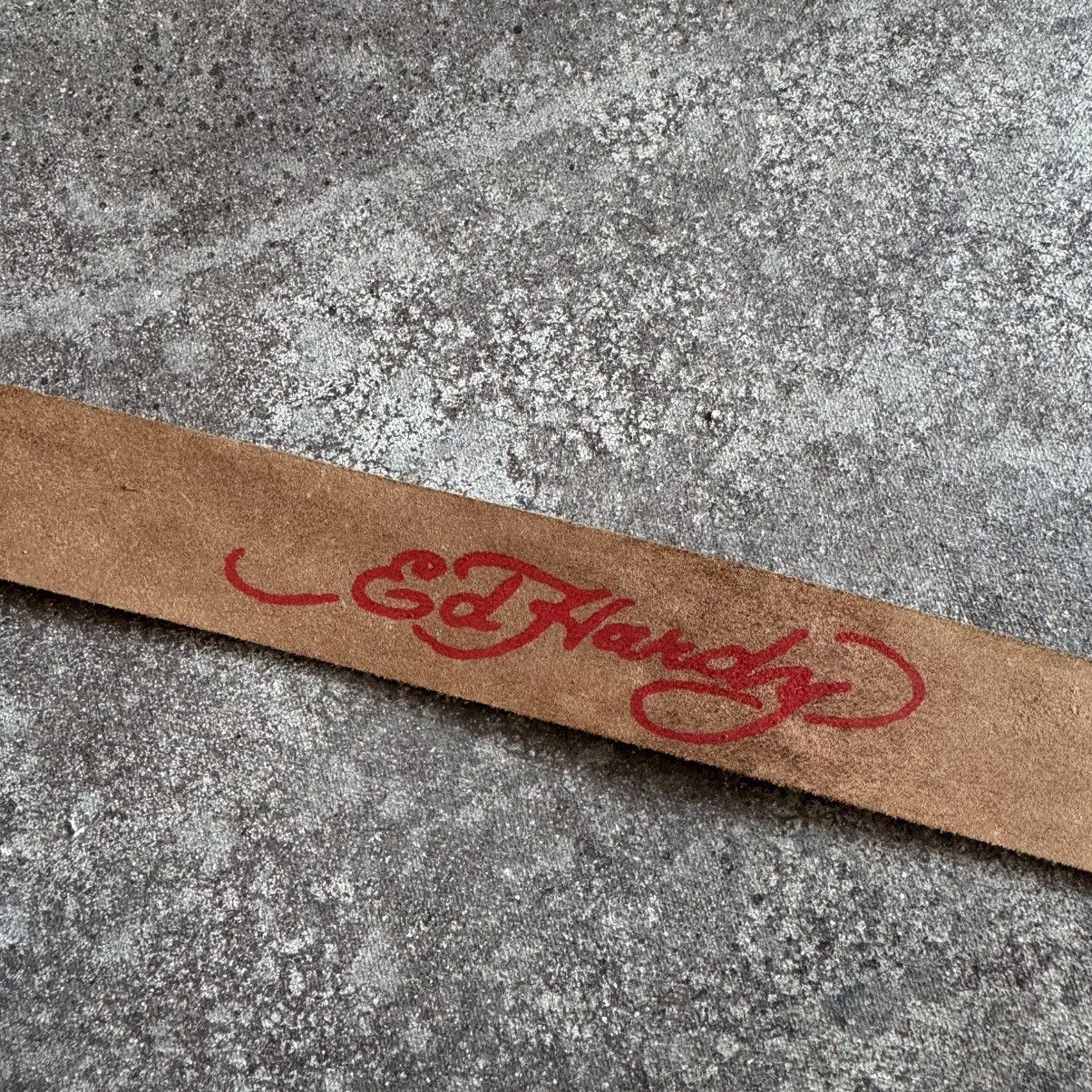 Ed Hardy Ed Hardy Vintage Y2K Leather Belt Size ONE SIZE - 6 Thumbnail