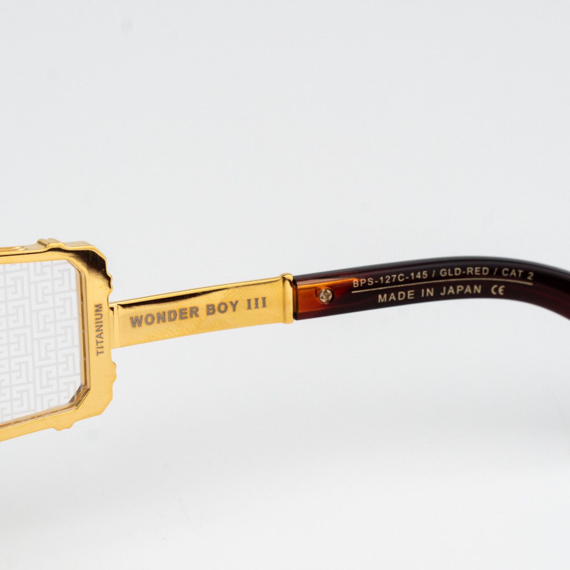 Balmain Balmain Sunglasses Gold Mirror WONDER BOY - III BPS-127C-145 Size ONE SIZE - 4 Thumbnail