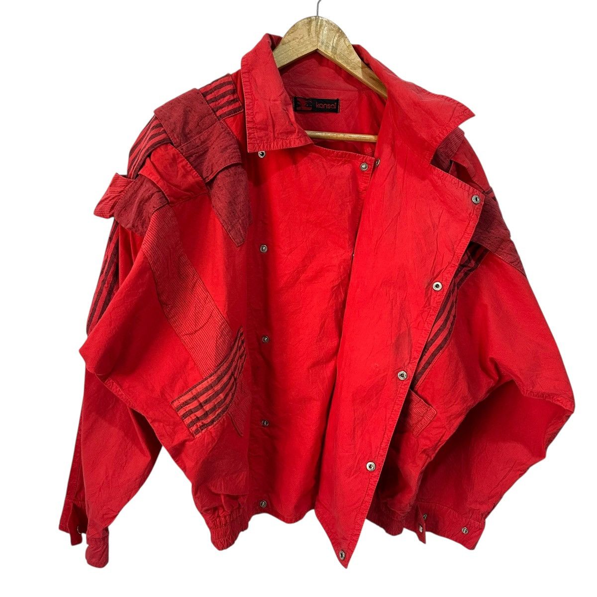 Kansai Yamamoto Vintage KANSAI YAMAMOTO Boro-Style Batwing | 90s Japanese Size US L / EU 52-54 / 3 - 3 Thumbnail