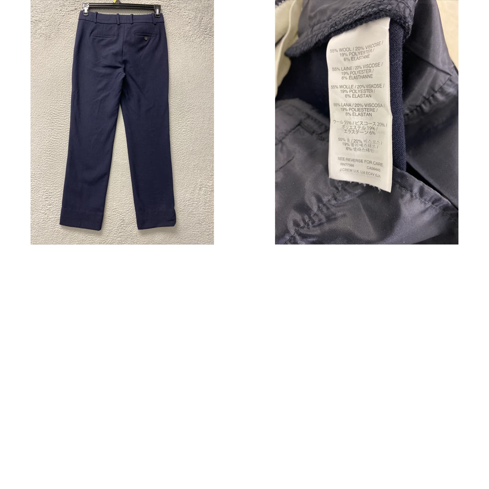 J.Crew J.CREW Dress Pants Women Slim Straight Dark Navy 0 Regular Size 0 Work Wear Casual Office Pants Size 30" / US 8 / IT 44 - 8 Thumbnail