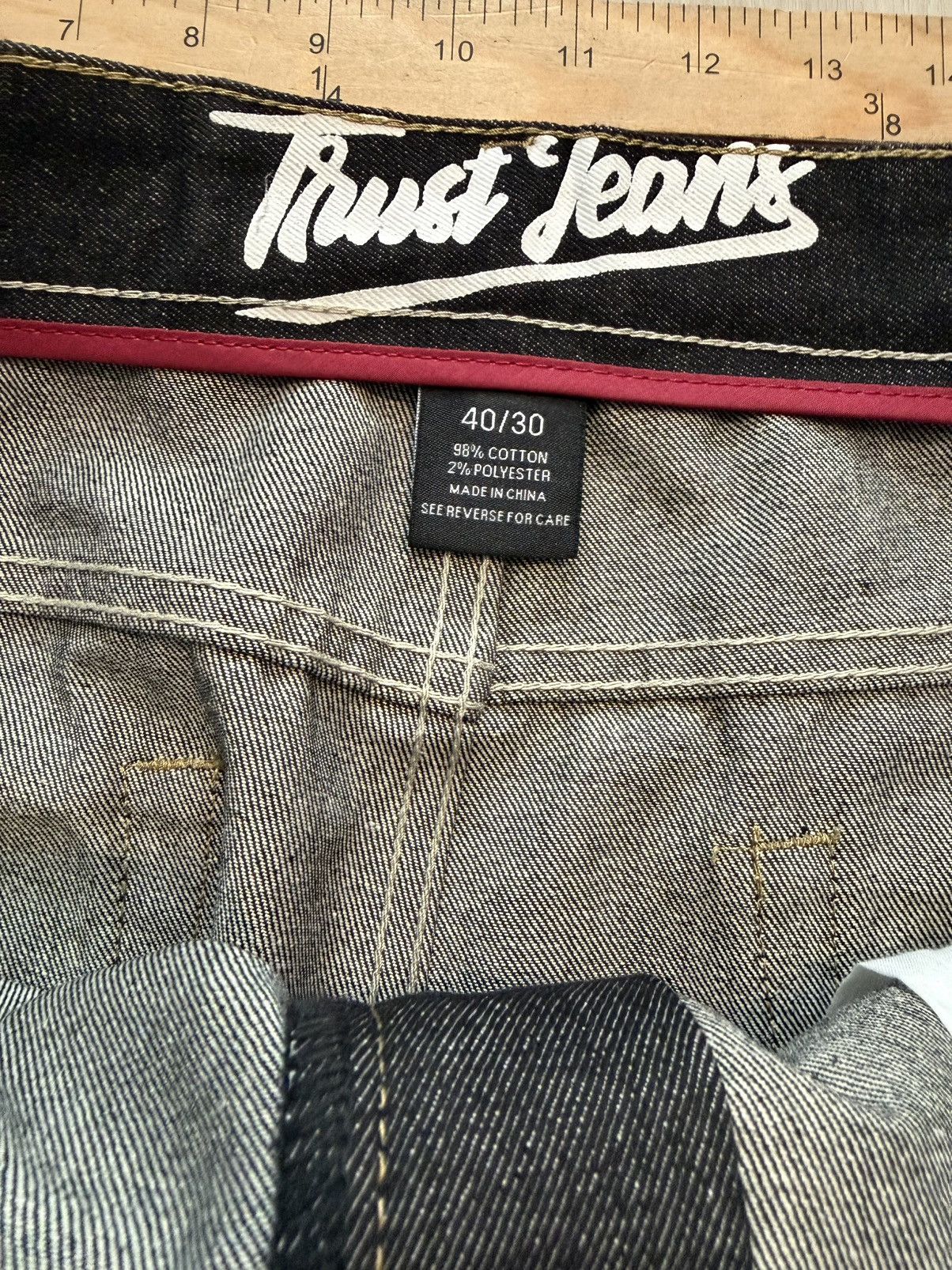Vintage VTG Y2K Trust Jeans Baggy Wide Leg Denim Sz 40x30 Size US 40 / EU 56 - 7 Thumbnail