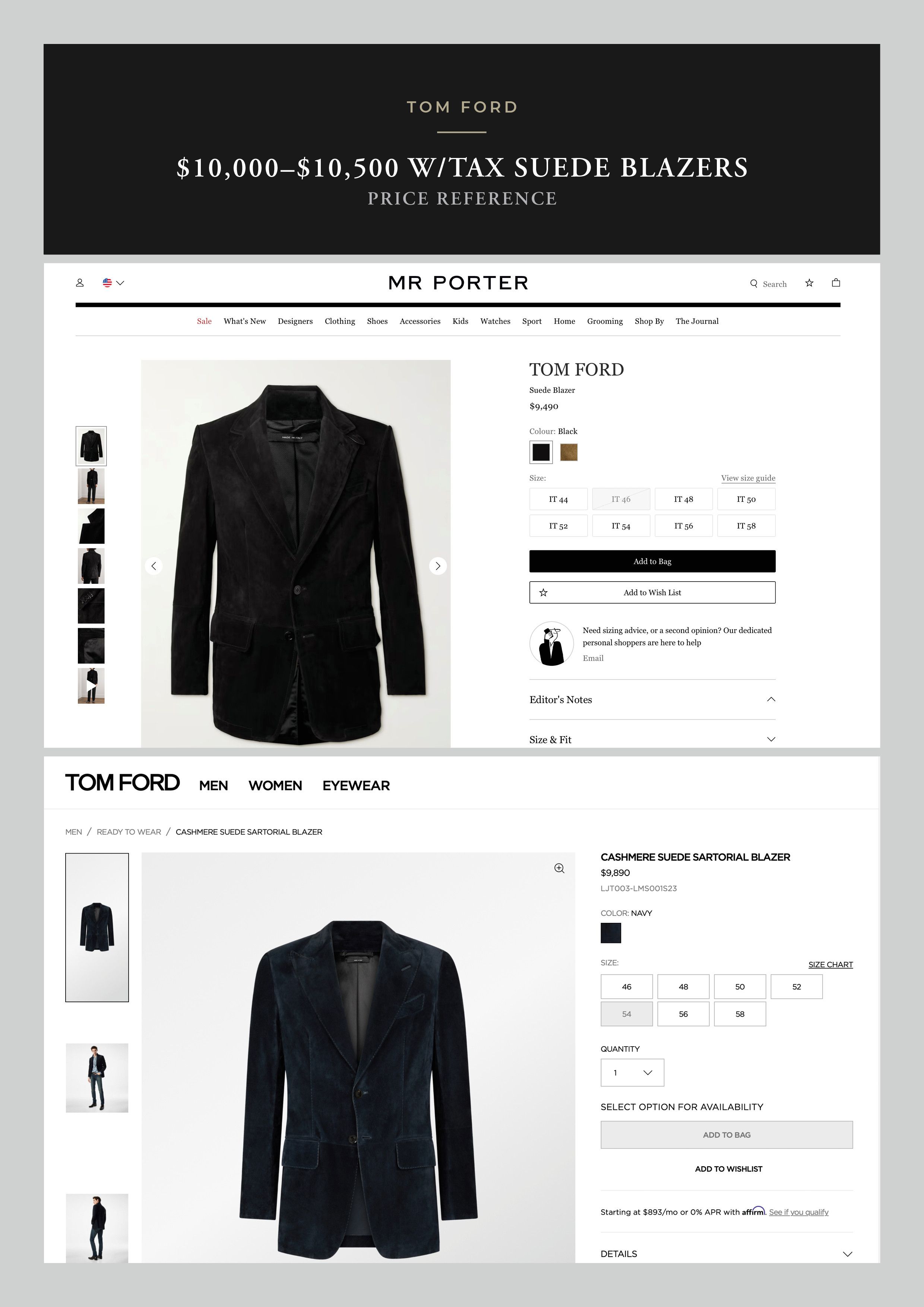 Tom Ford Ultimate Rare $10,700 w/tax TOM FORD Suede Blazer Size US L / EU 52-54 / 3 - 6 Thumbnail