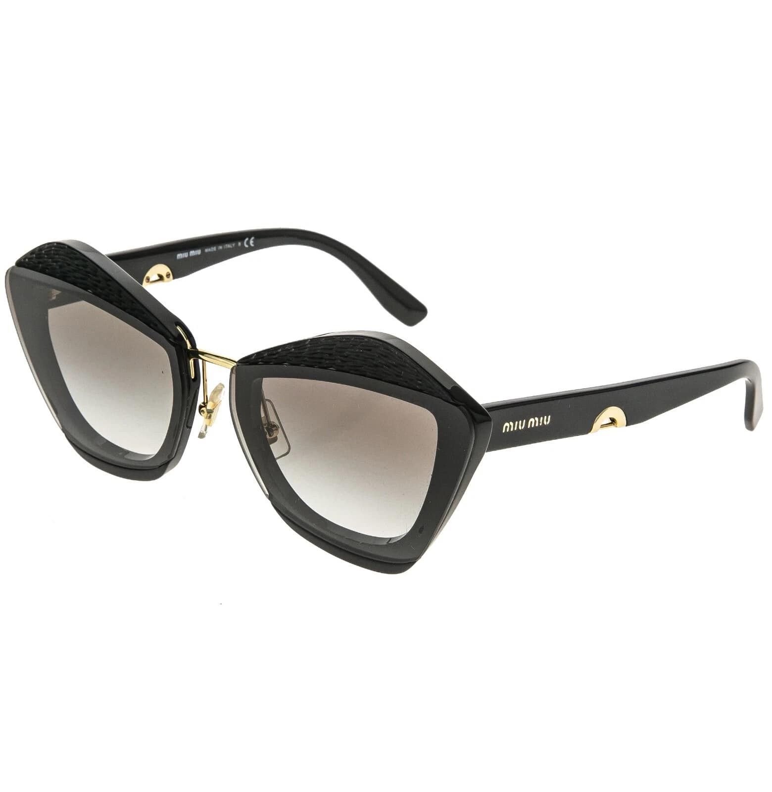 Miu Miu MIU MIU 01X CHARM MU01XS Black Luxury Sunglasses 01XS Size ONE SIZE - 9 Thumbnail