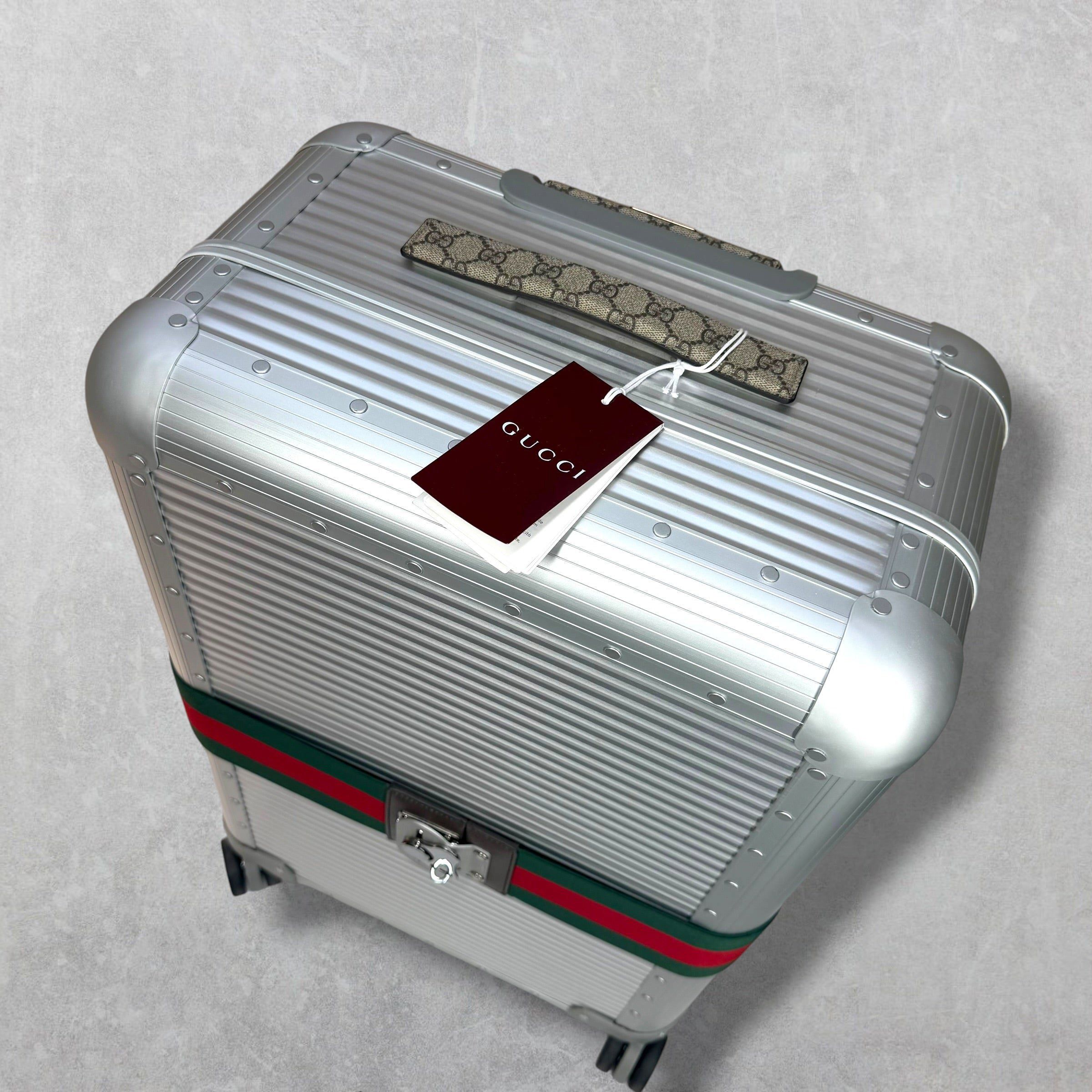 Gucci Gucci Aluminum Web Medium Cabin Plus Luggage Size ONE SIZE - 4 Thumbnail
