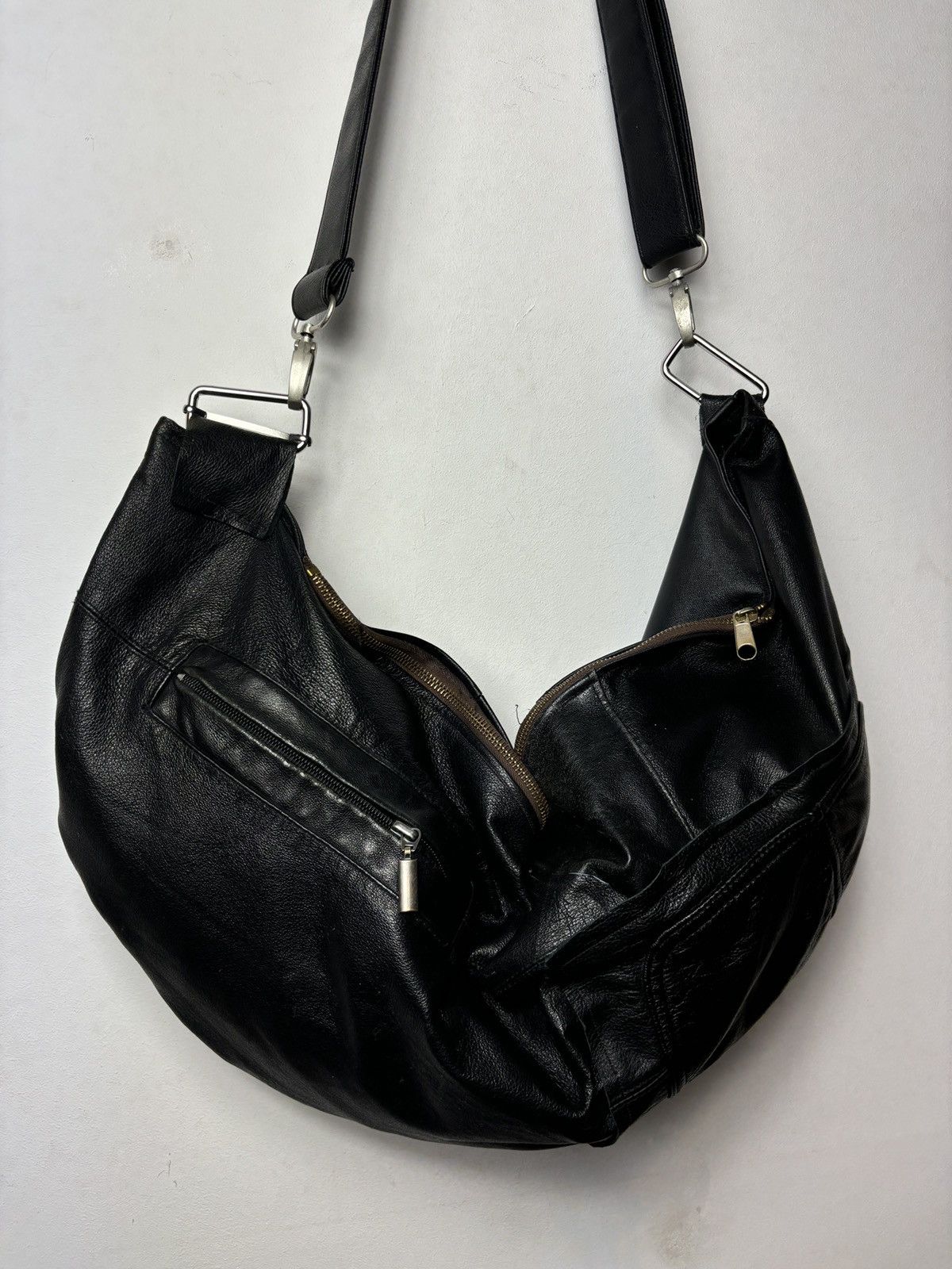 Japanese Brand × Vintage Bag hobo hand tote shoulder black noir pocket Size ONE SIZE - 3 Thumbnail