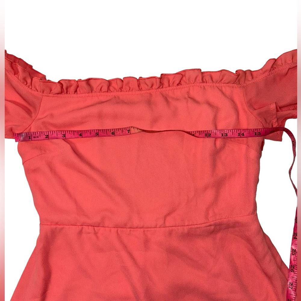 REVOLVE superdown Dulipa Ruffle Off Shoulder Salmon Mini Dress M Size M / US 6-8 / IT 42-44 - 5 Thumbnail