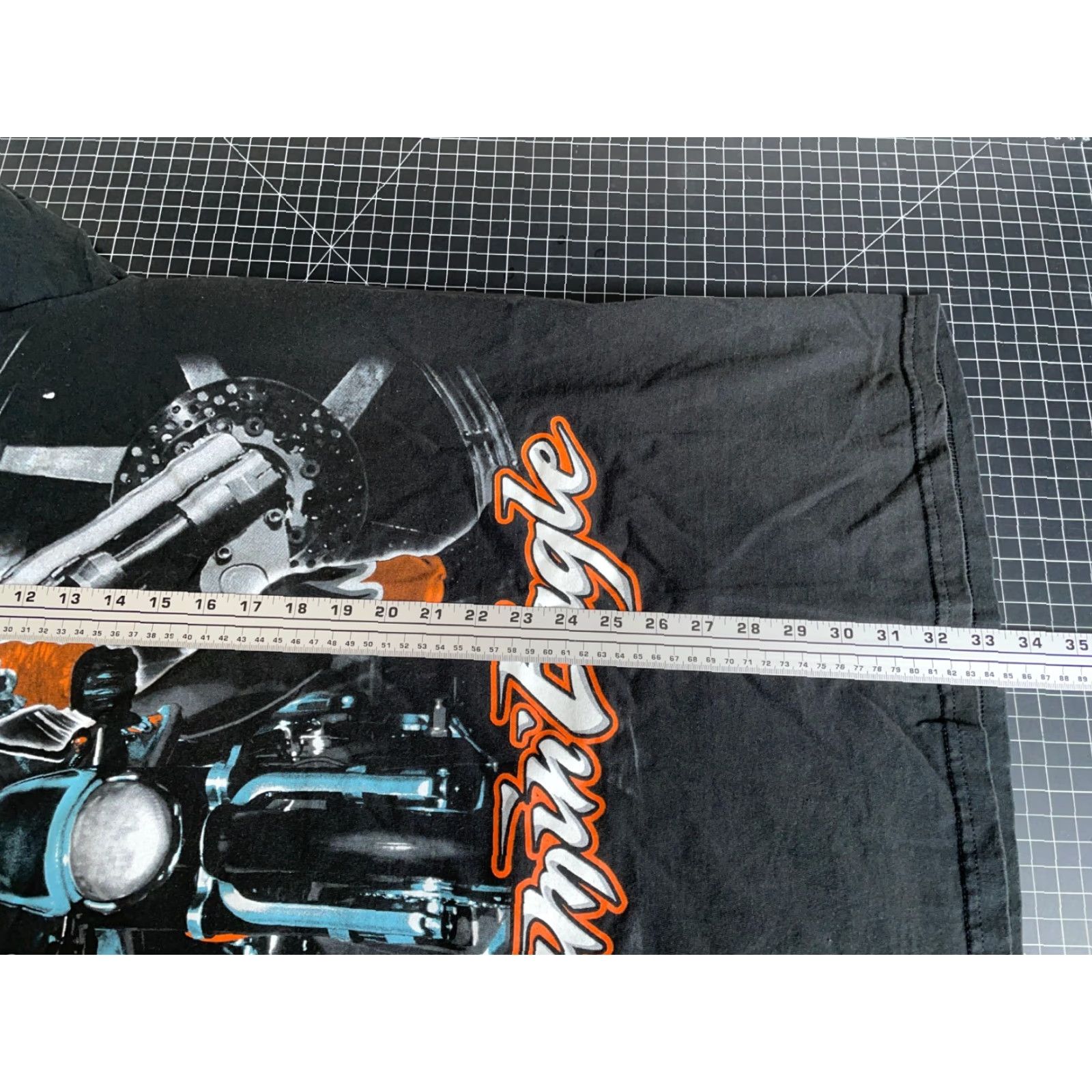 Harley Davidson VINTAGE Harley-Davidson T-Shirt 2XL Black Double Sided AOP 90s Biker City Outdoor Mens Size US XXL / EU 58 / 5 - 6 Thumbnail