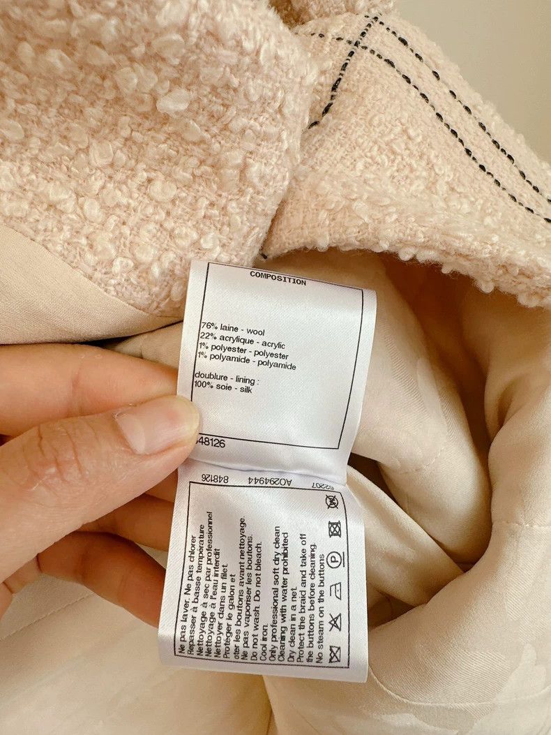 Chanel Chanel 21B nude pink tweed coat Size XXS / US 00 / IT 34 - 6 Thumbnail
