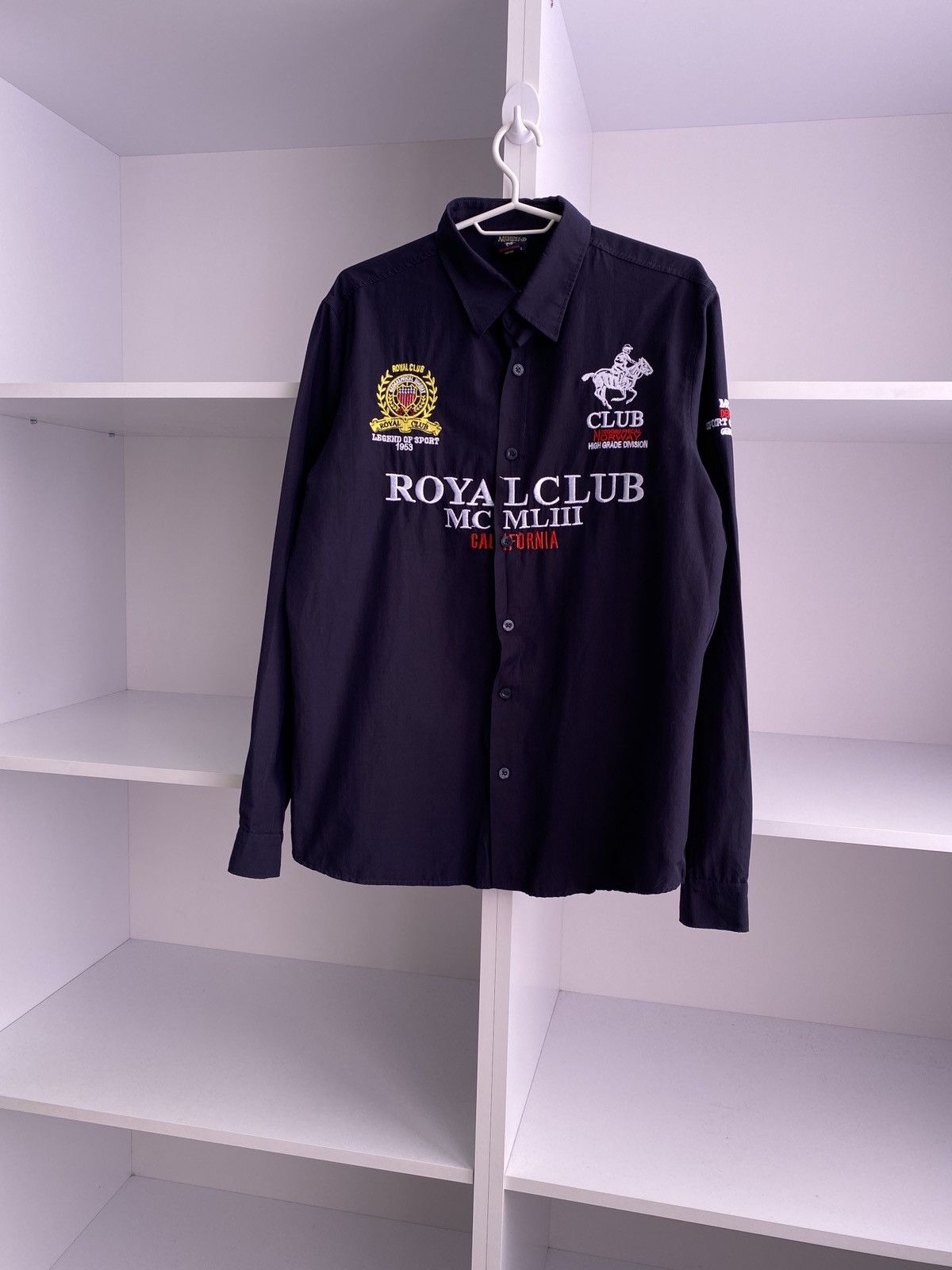 Vintage Vintage Royal Club Polo Ralph Lauren Style Shirt Size US L / EU 52-54 / 3 - 3 Thumbnail