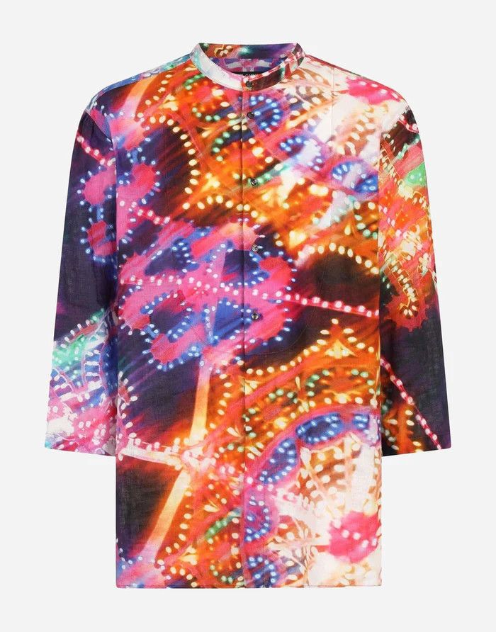 Dolce & Gabbana o1y0125 Linen Shirt in Multicolor Size US L / EU 52-54 / 3 - 1 Thumbnail