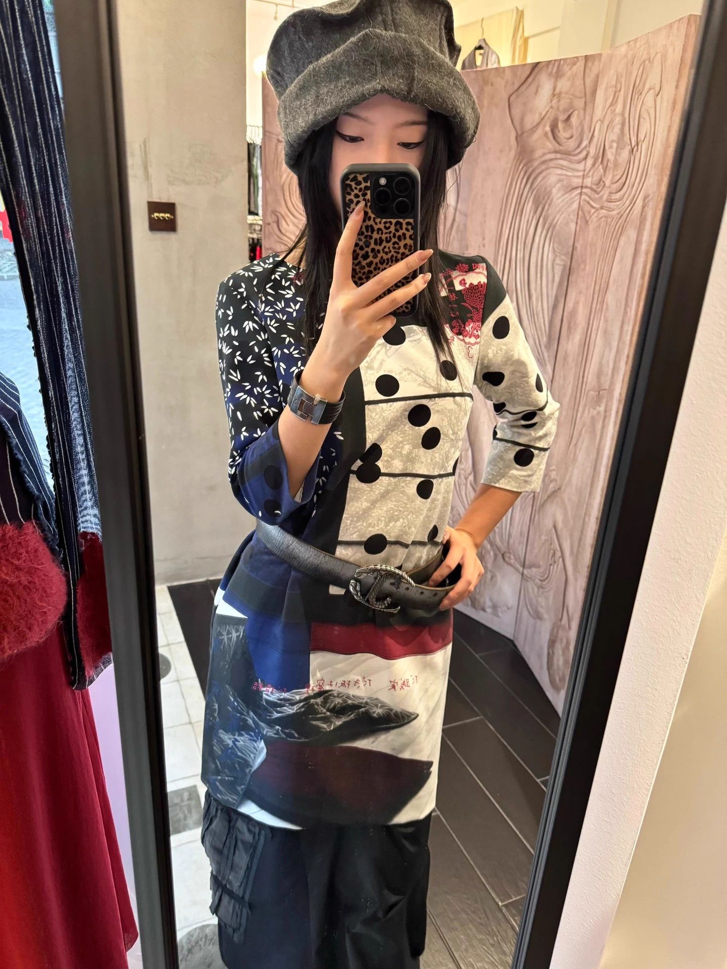 Cop Copine Cop Copine Vtg Wind Print AirCotton 3/4Sleeve Dress 36 Size XS / US 0-2 / IT 36-38 - 8 Thumbnail