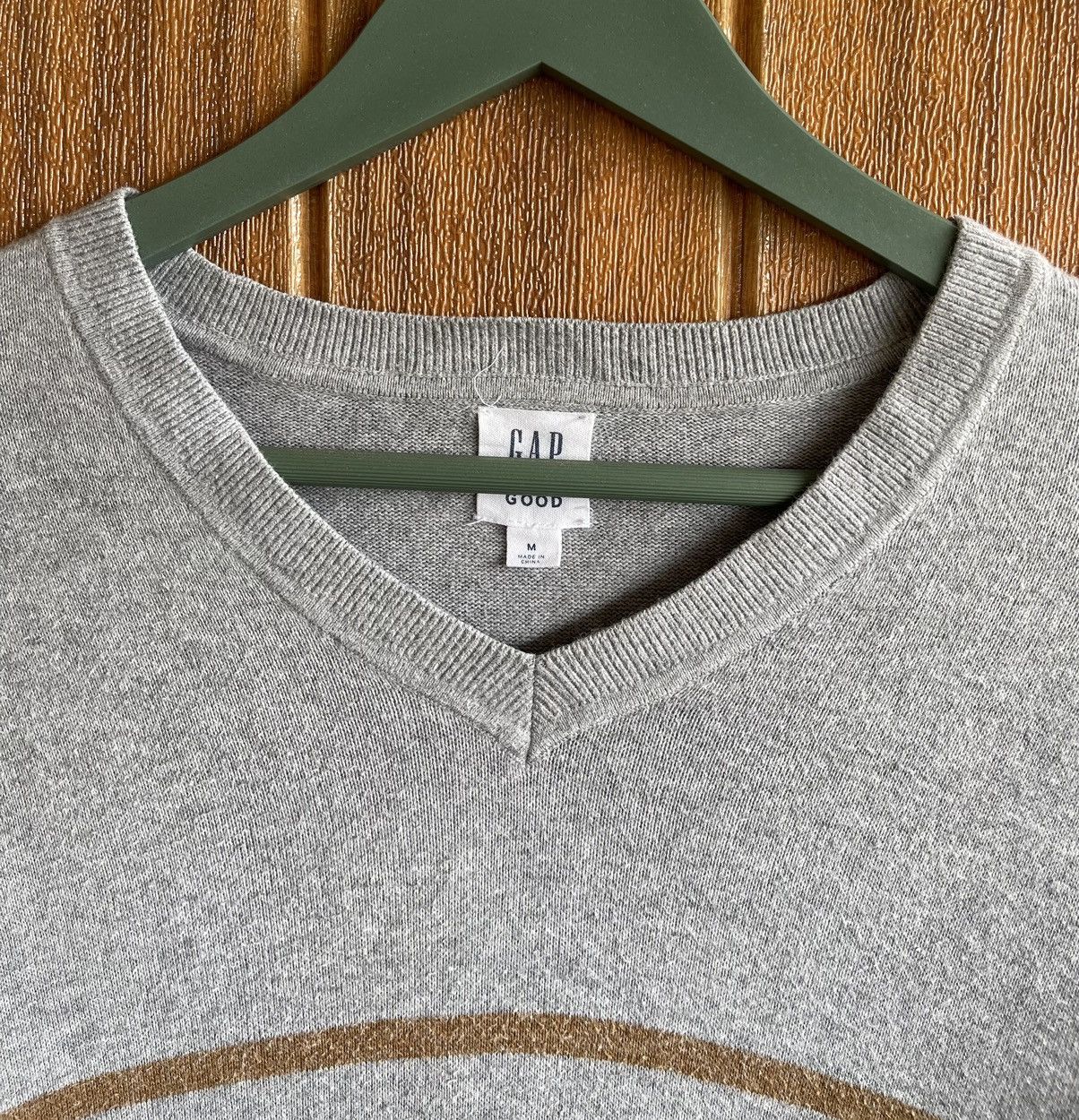 Gap 🔥GAP🔥Striped Sweatshirt V Neck Long Sleeve Tee Size US M / EU 48-50 / 2 - 6 Thumbnail