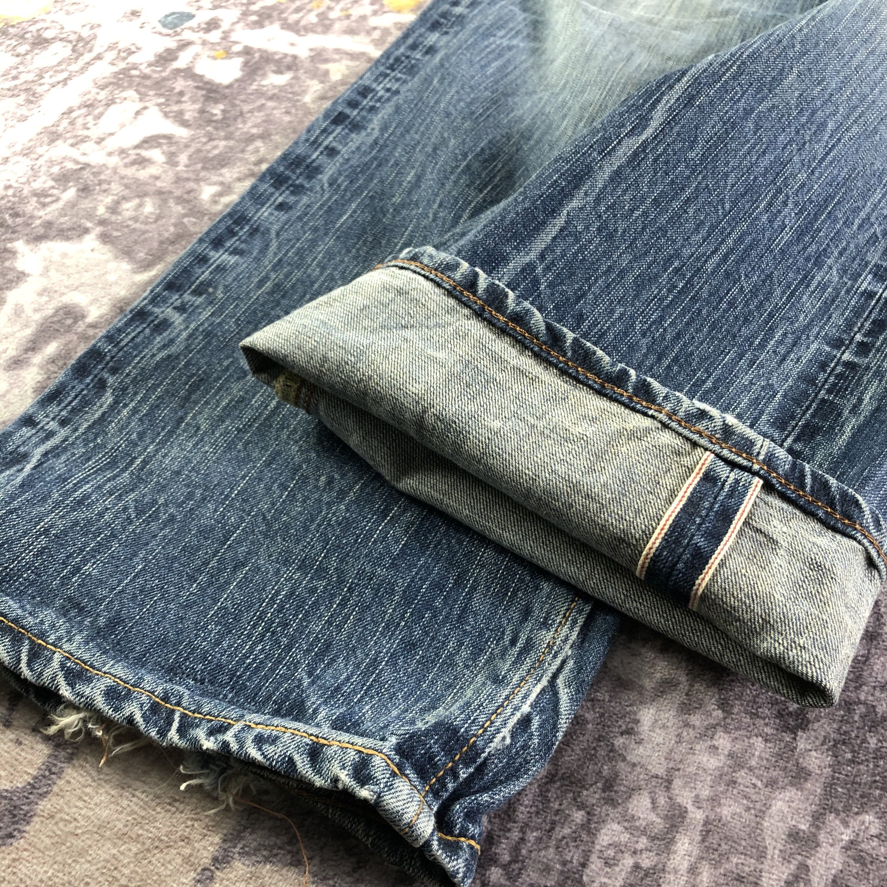 Edwin Vintage Blue Wash Edwin 505 Selvedge Jeans-JM3590 Size US 33 - 7 Thumbnail