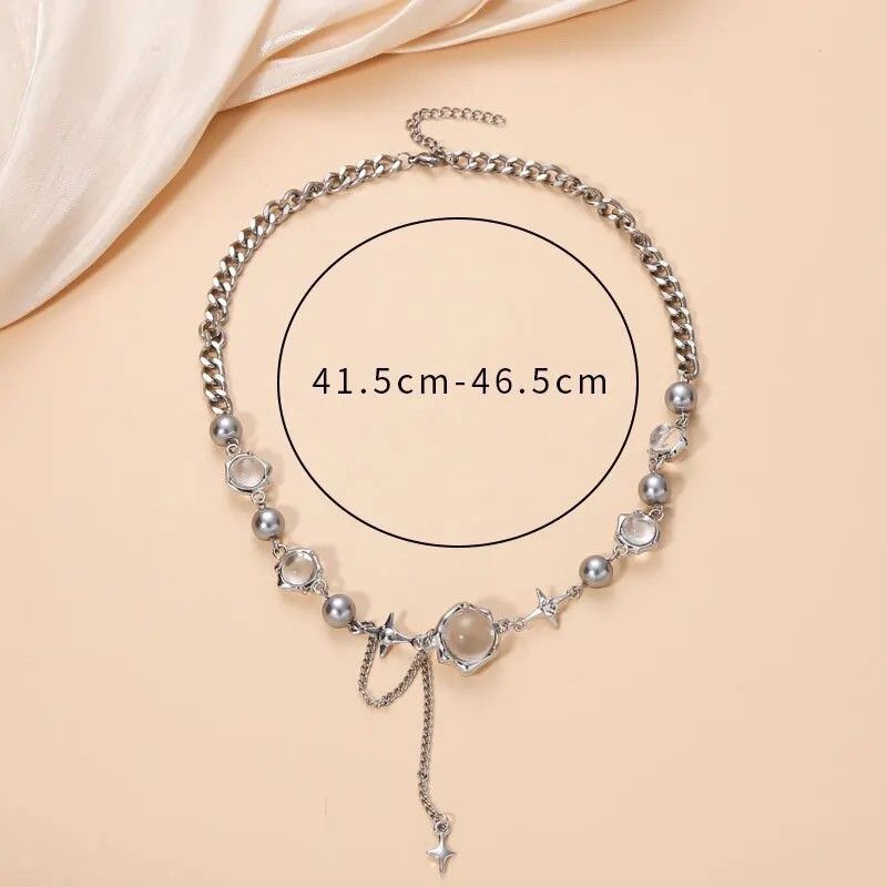 Jewelry Thorn Choker Fairy Glass Opal Necklace Size ONE SIZE - 4 Thumbnail