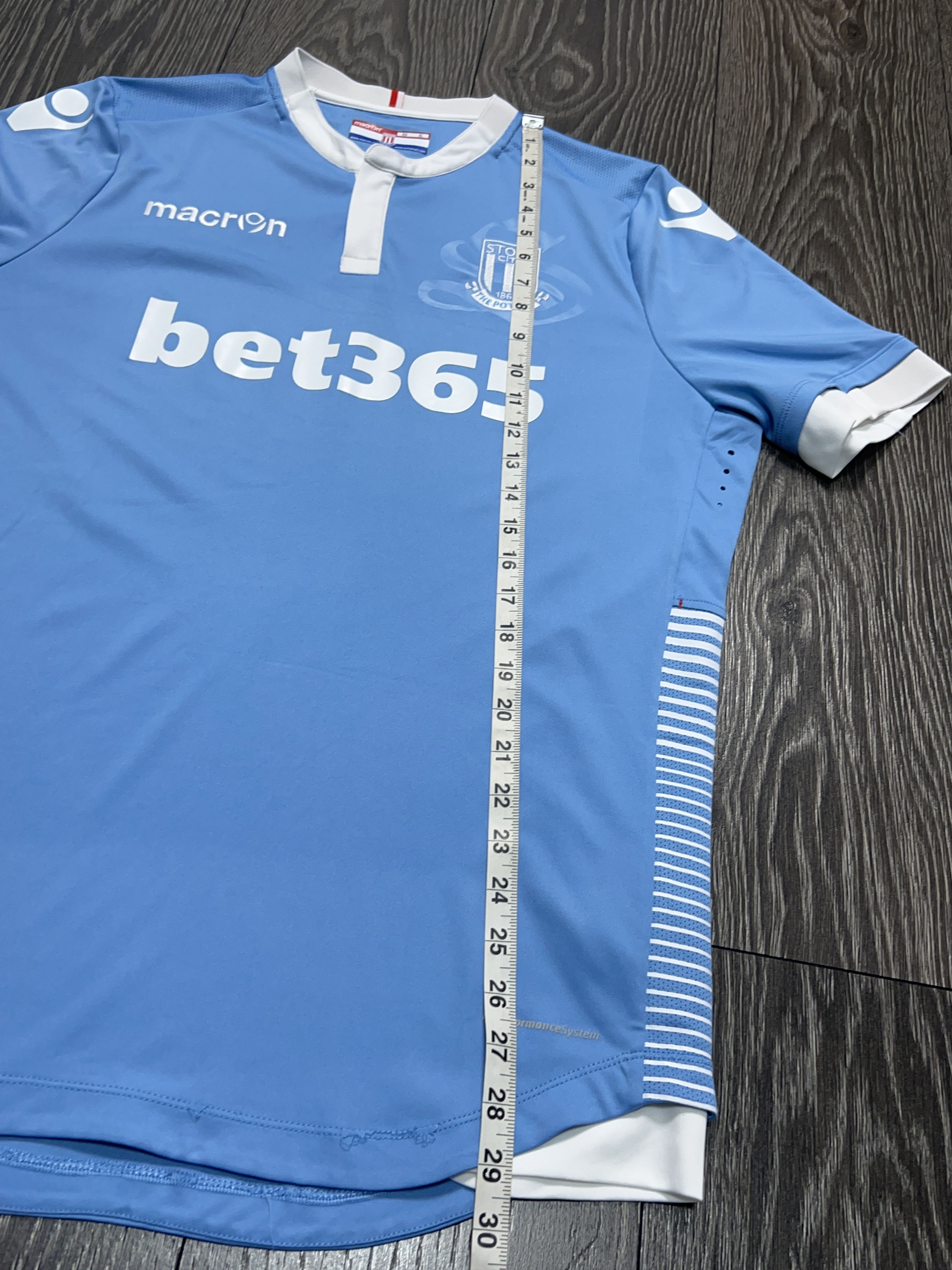 Macron Stoke City 2016 2017 Away Football Soccer Jersey Shirt XL Size US XL / EU 56 / 4 - 8 Thumbnail