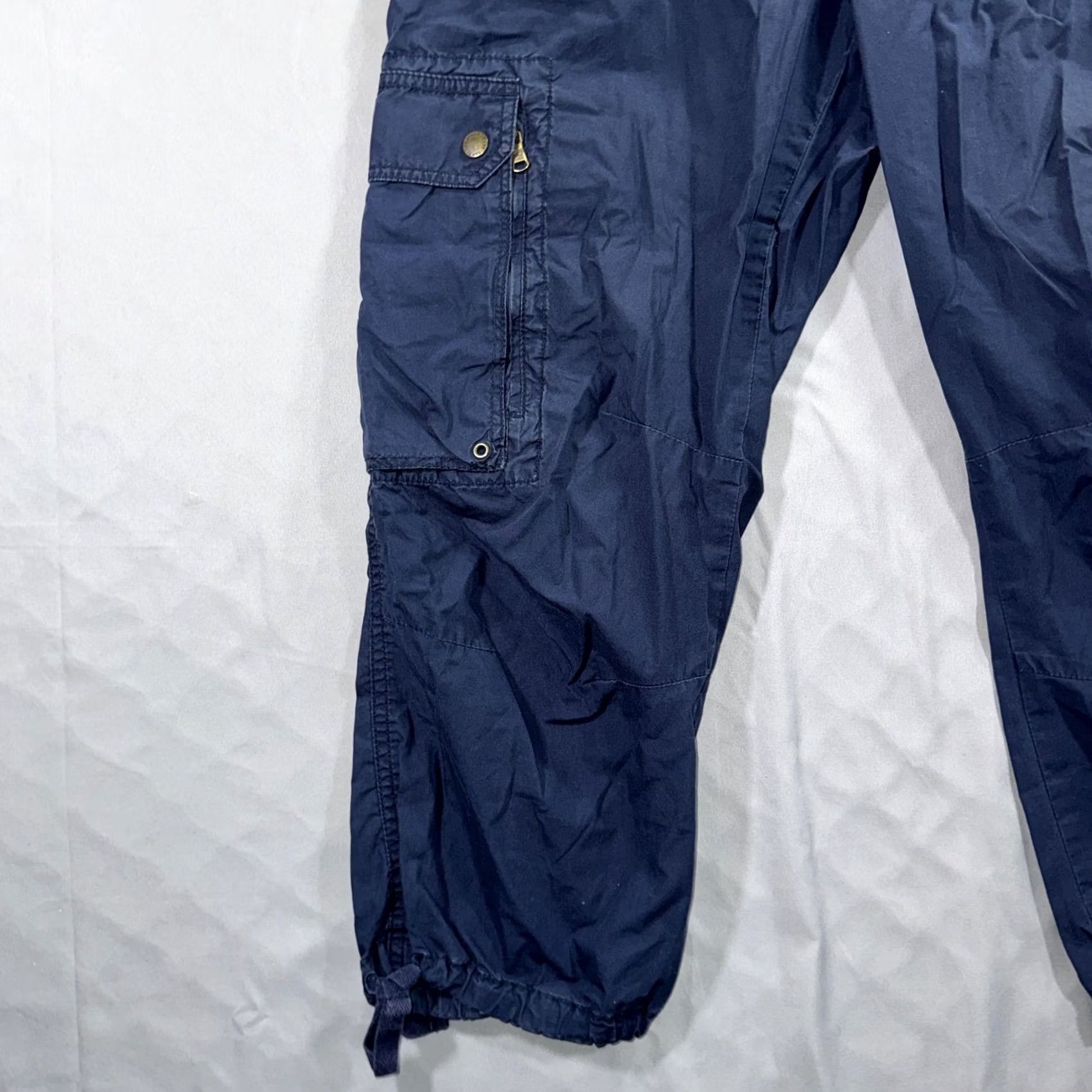 Ralph Lauren VINTAGE? No. Lauren Ralph Lauren Pants Womens 12 Navy Cargo Cropped Drawstring Pockets Size 34" / US 12 / IT 48 - 4 Thumbnail