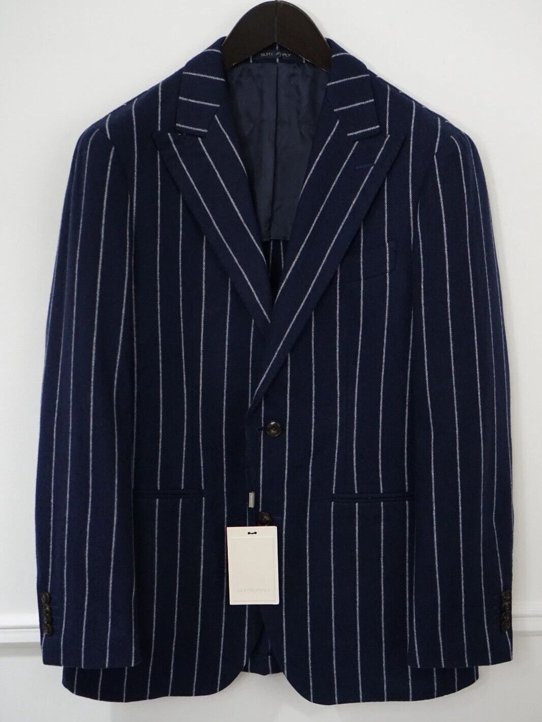 Suitsupply Men Suitsupply Blazer Havana Wool & Cashmere Navy UK/US38 Size 38R - 1 Thumbnail
