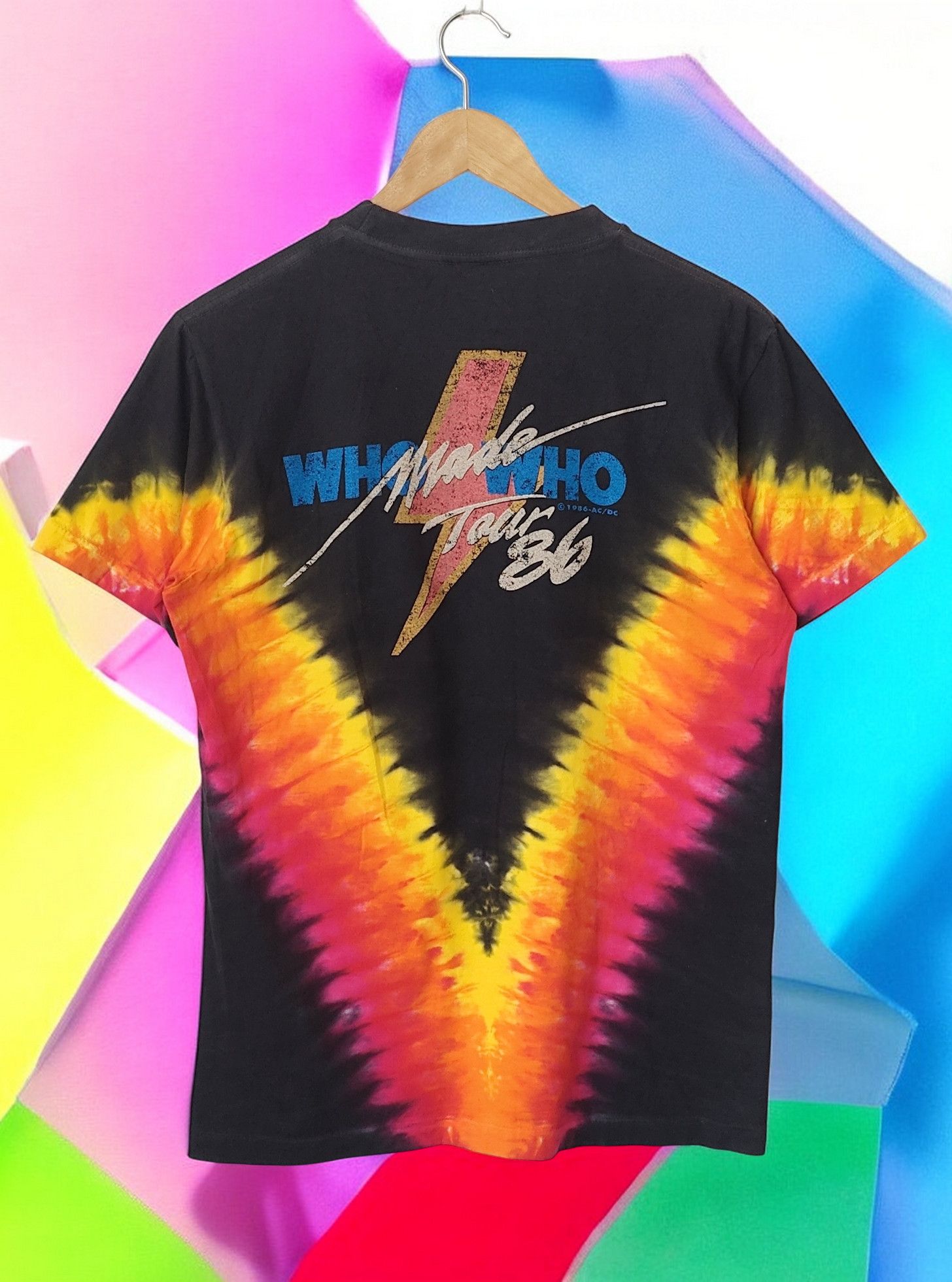 AC/DC AC DC Who Made Who 80s 90s Tour VTG Vintage Tshirt Size US L / EU 52-54 / 3 - 2 Thumbnail