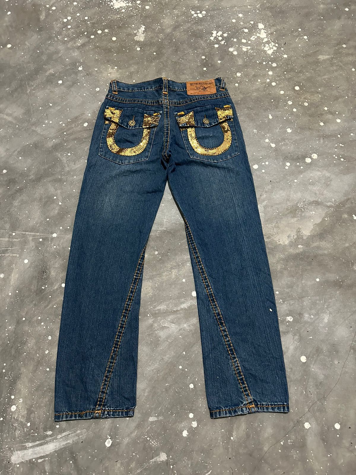 True Religion 🔥Rare!!! True Religion Sequin Logo Joey Super T Jeans Size US 34 / EU 50 - 1 Thumbnail