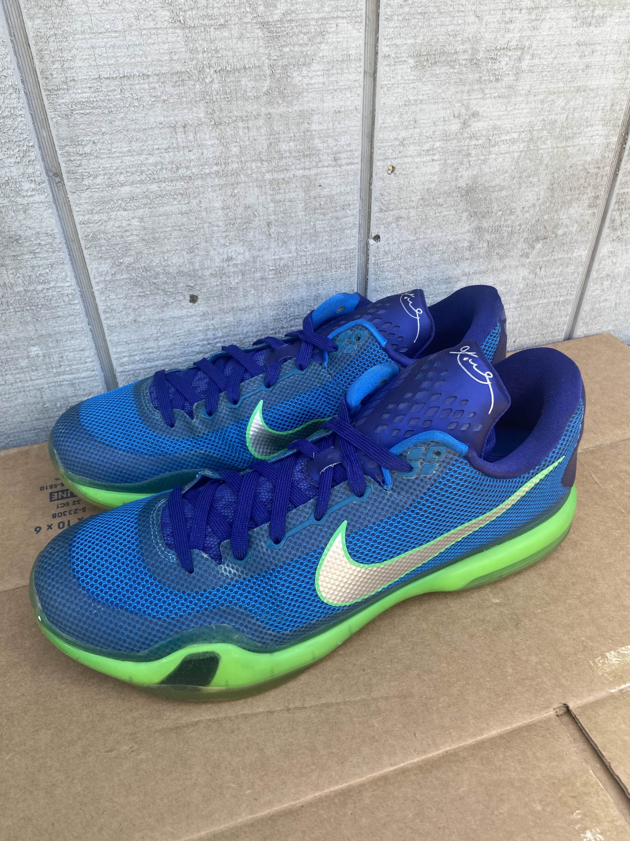 Nike Nike Kobe 10 Emerald City Blue Green Kobe Bryant Sz 13 Size US 13 / EU 46 - 2 Thumbnail