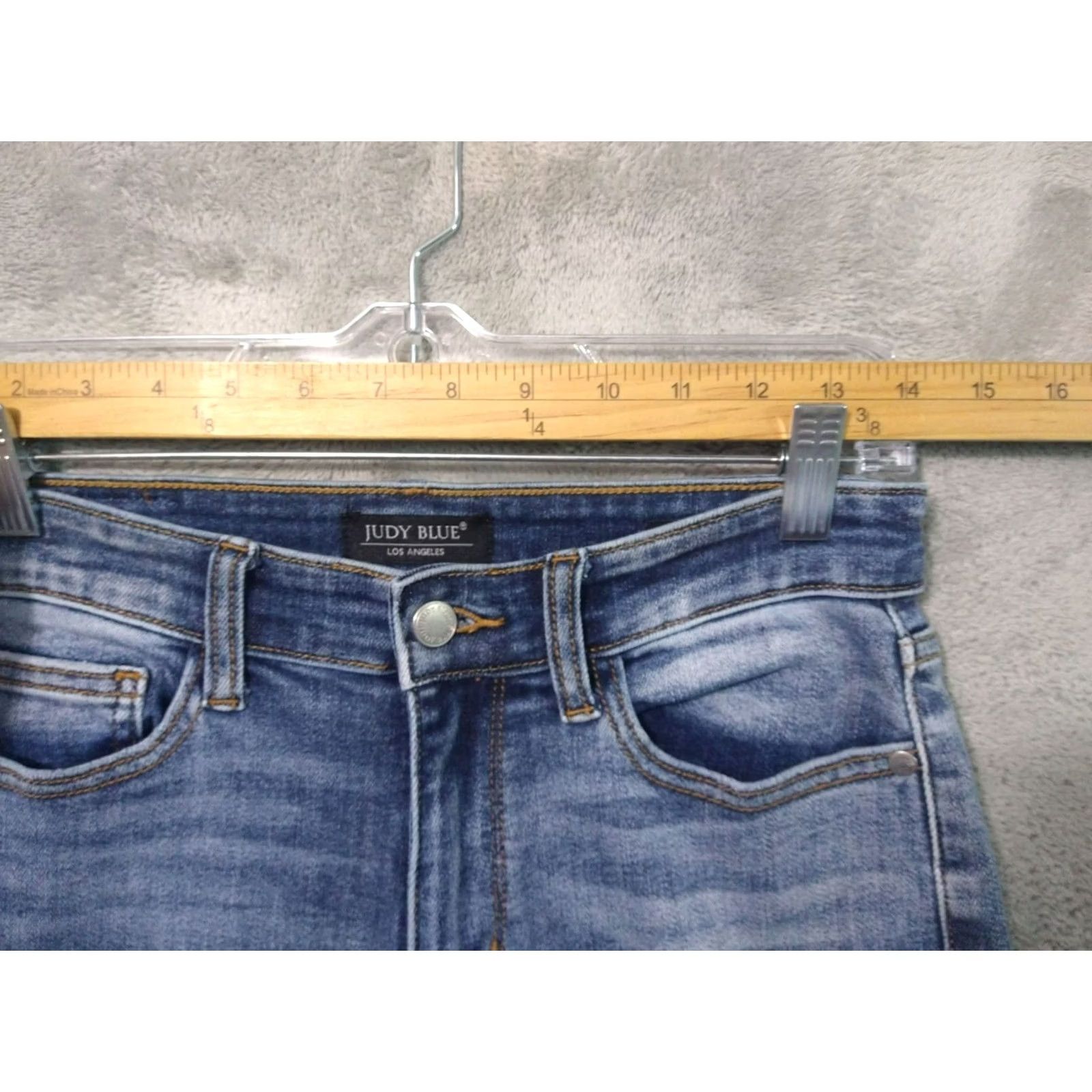 Denime Judy Blue Jeans Womens 3/26 Denim Slim Fit Ankle Mid Rise Medium Wash Stretch Size 26" / US 2 / IT 38 - 3 Thumbnail