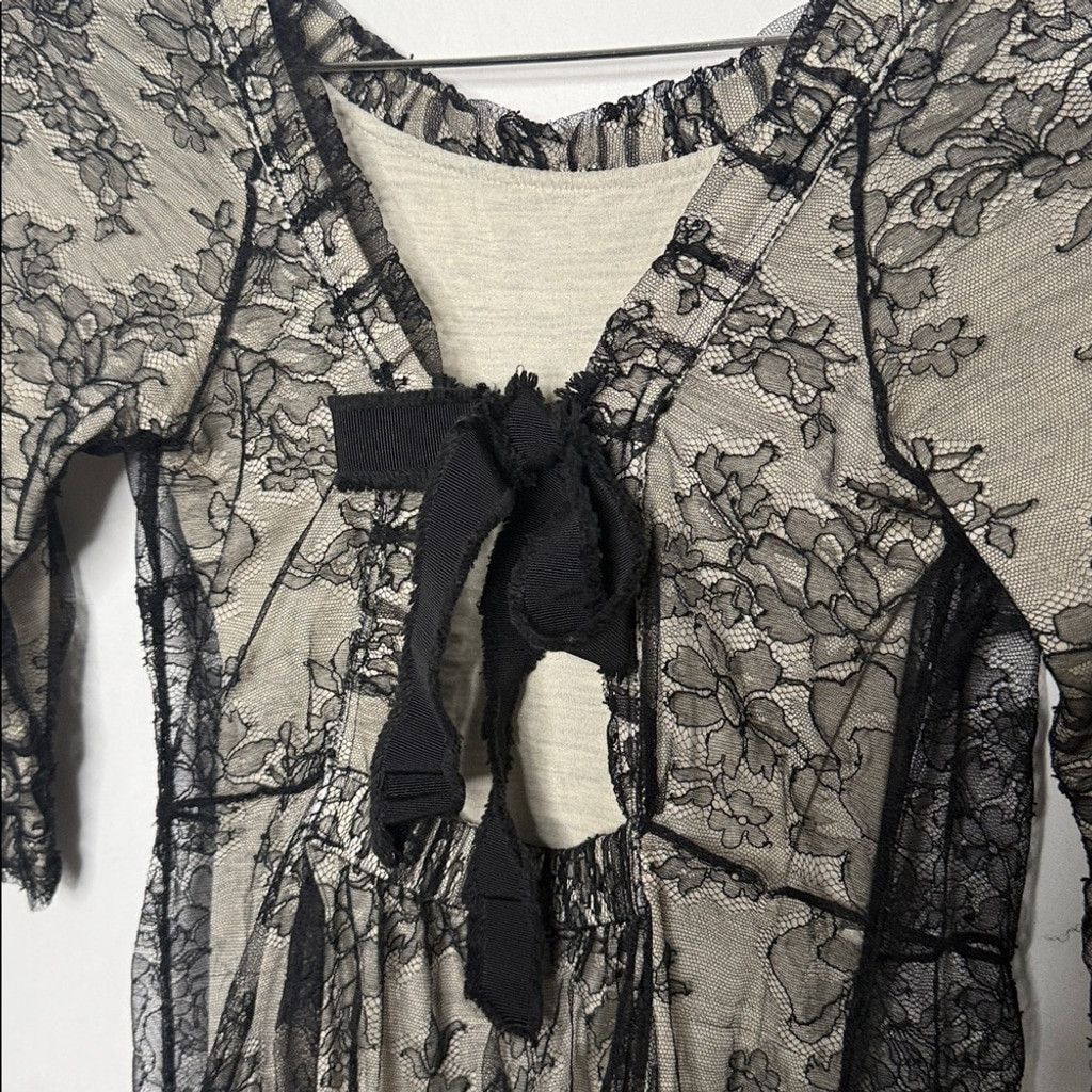 Marc Jacobs Marc Jacobs black floral lace overlay fitted midi dress sz 2 Size XS / US 0-2 / IT 36-38 - 7 Thumbnail