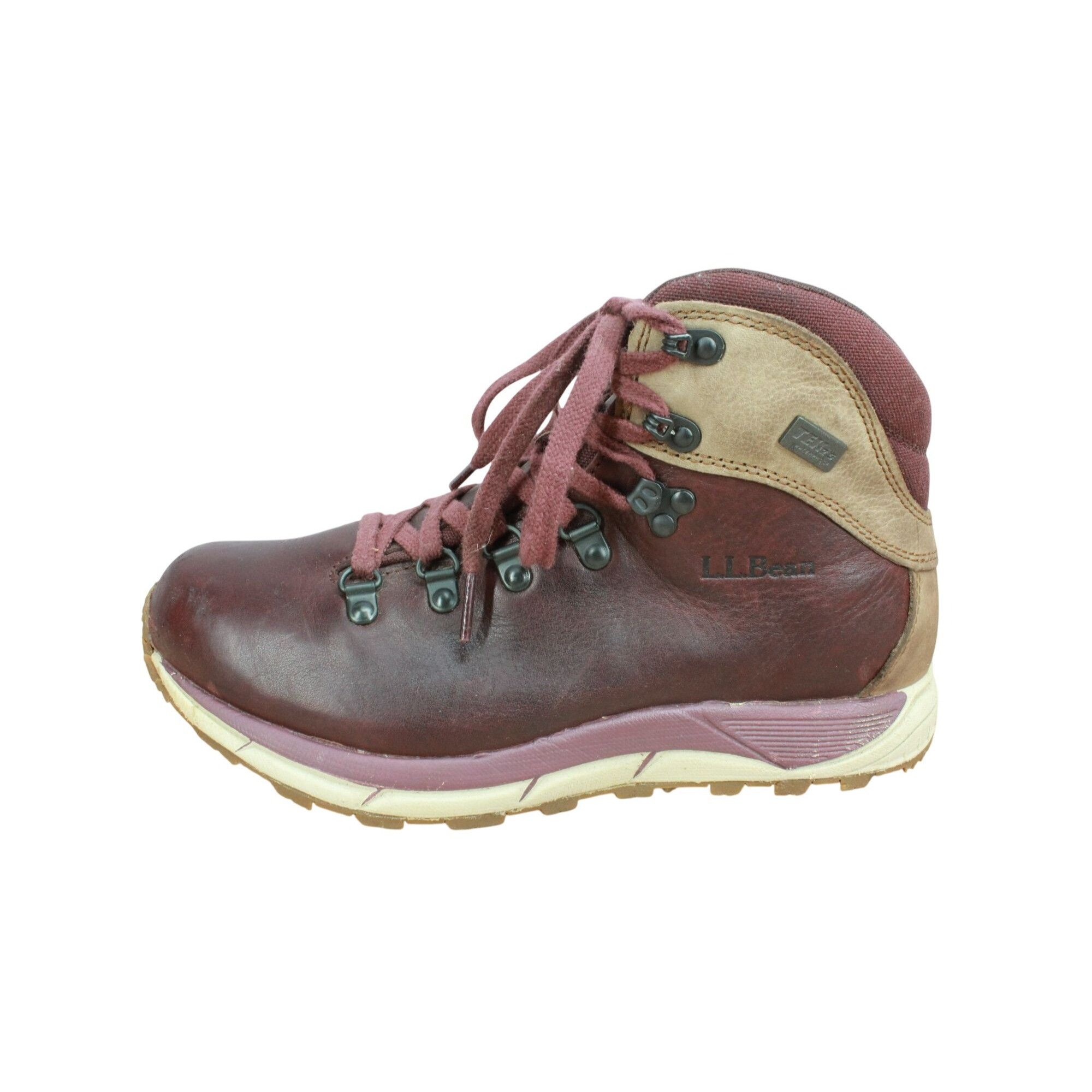 L.L. Bean × Leather LL Bean Alpine Burgundy Leather Waterproof Hiking Boots Size US 9.5 / IT 39.5 - 1 Thumbnail