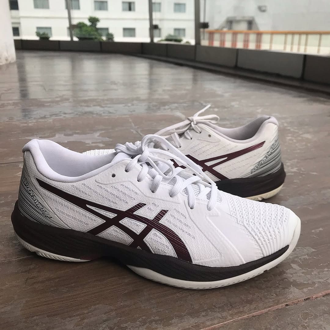 Asics Asics Mens Solution Swift FF White Antique Brown Running jog Size US 8 / EU 41 - 4 Thumbnail