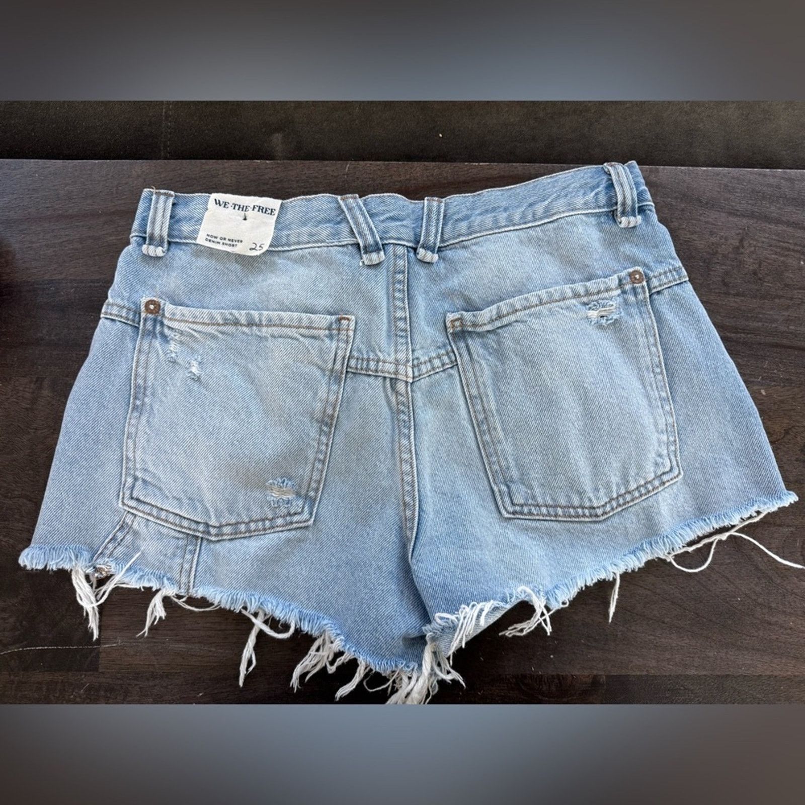 Other New We The Free Faded Blue Jean Shorts size 25 Size 25" / US 0 / IT 36 - 13 Thumbnail