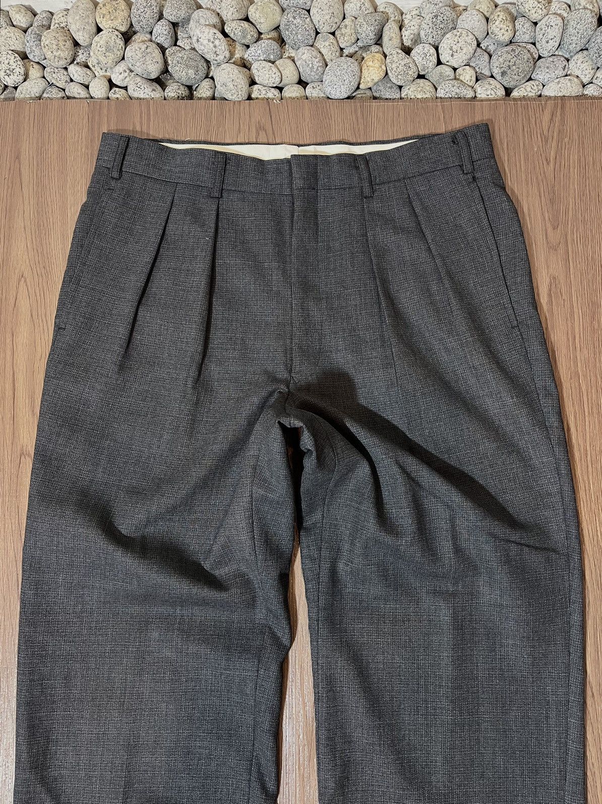 Burberry × Vintage Vintage Burberry Classic Charcoal Trouser Size US 33 - 3 Thumbnail