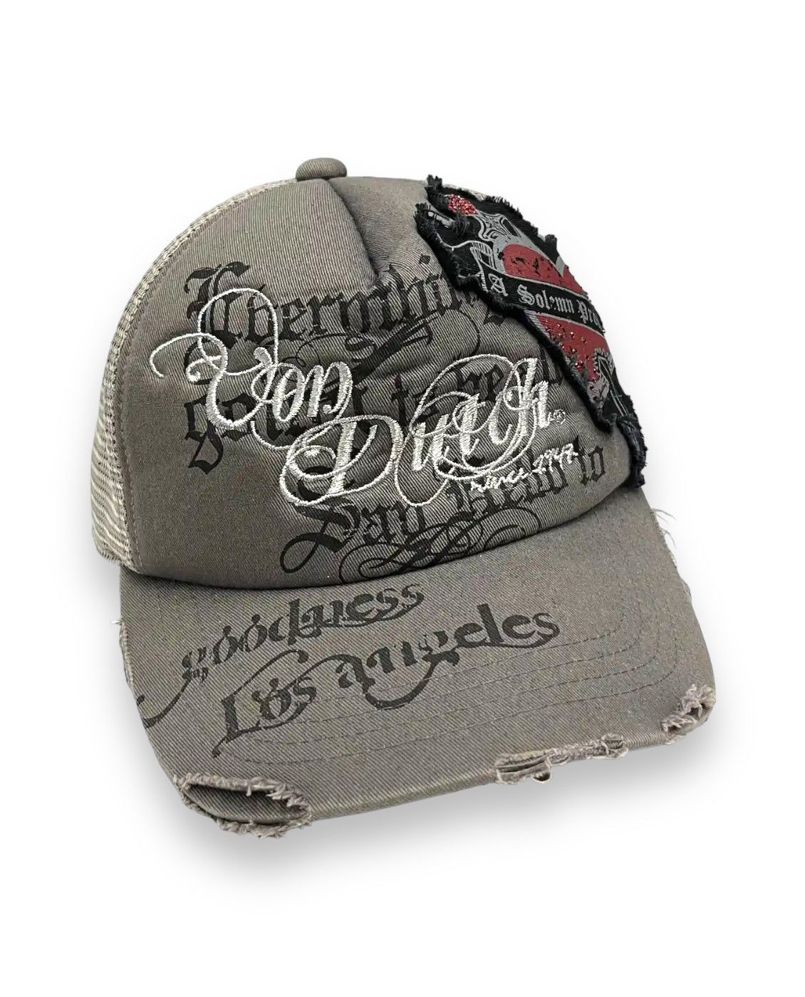 Von Dutch SICK 90’s VON DUTCH A SOLEMN PROMISE Heart Trucker Hat Size ONE SIZE - 4 Thumbnail