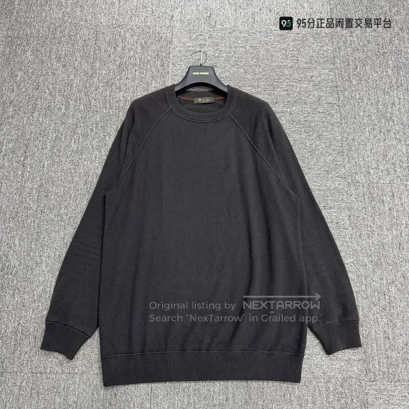 Loro Piana Loro Piana Unisex Black Round Neck Knit Sweater. Size US XL / EU 56 / 4 - 4 Thumbnail