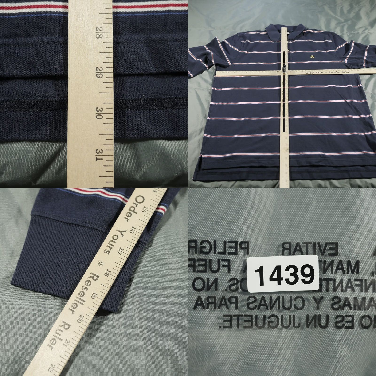 Brooks Brothers VINTAGE Brooks Brothers Polo Shirt Mens Extra Large Blue Stripes Rugby Long Sleeves Size US XL / EU 56 / 4 - 8 Thumbnail