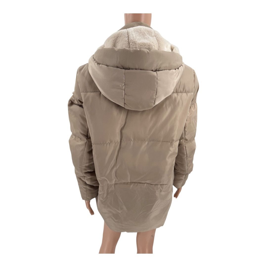 APPARIS Apparis Jacket Ely Hooded Puffer Coat Beige Size S Size S / US 4 / IT 40 - 2 Thumbnail