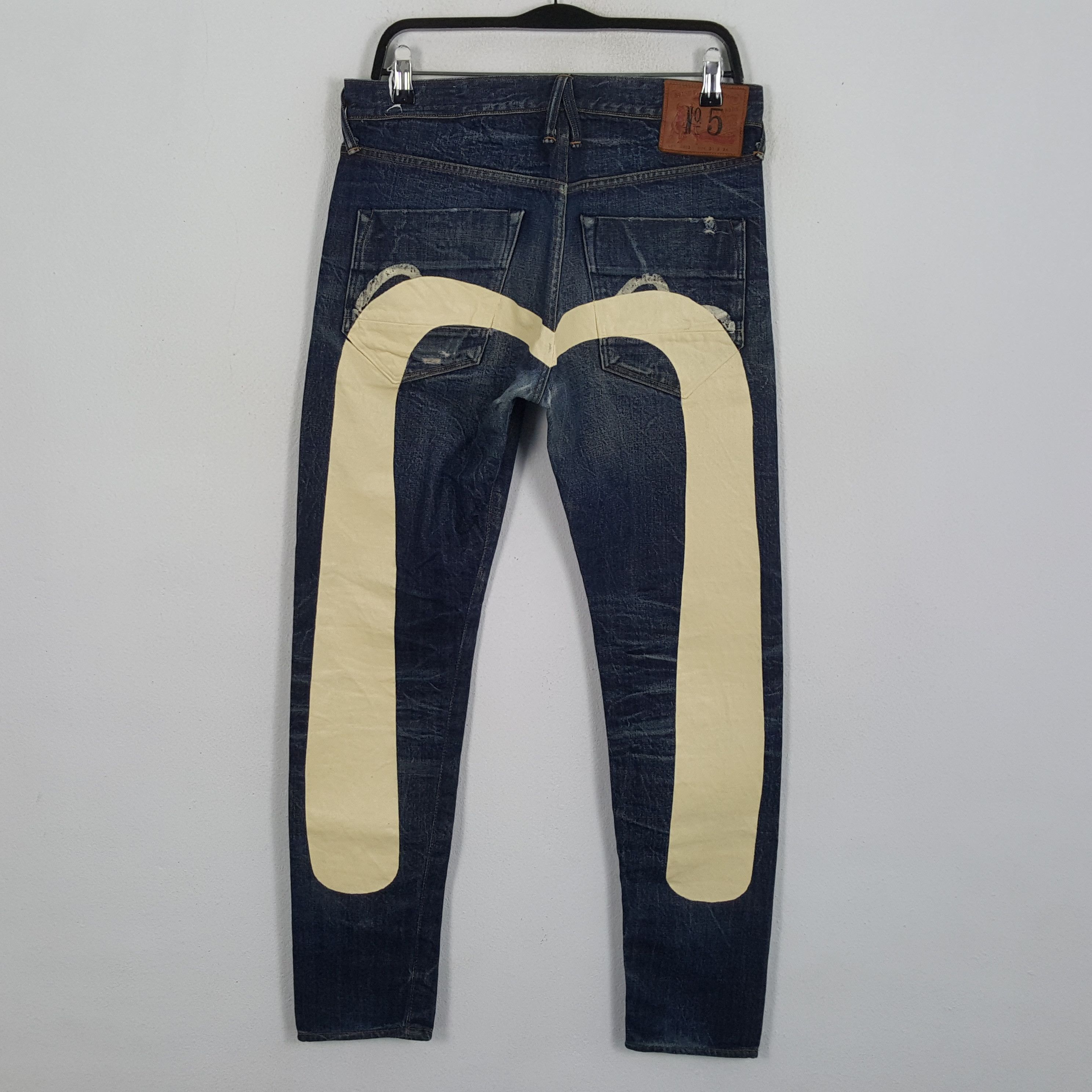 Evisu × Japanese Brand × Vintage EVISU Japanese Brand Streetwear Custom Logo Style Jeans Size US 31 - 1 Thumbnail