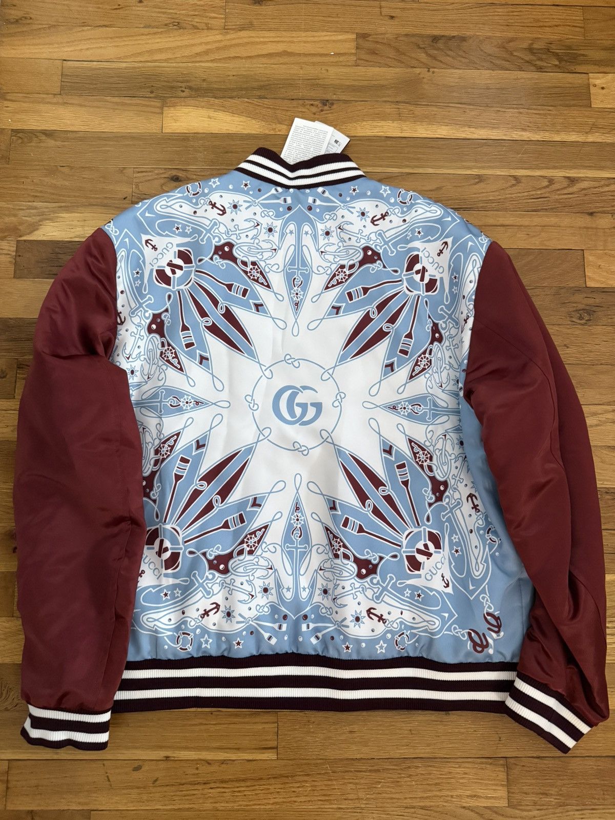 Gucci Gucci Satin Bandana Bomber Size US XL / EU 56 / 4 - 7 Thumbnail