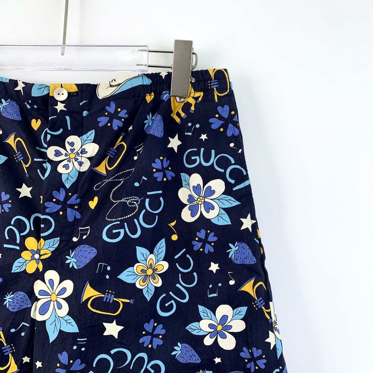 Gucci Gucci Floral Letter All-over Print Casual Shorts K26WX Size US 32 / EU 48 - 3 Thumbnail