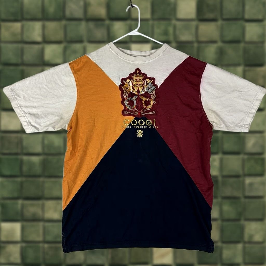 Coogi Coogi Short Sleeve T-shirt Mens XL Colorblock Graphic Tee Top Multicolor Embroidered Size US XL / EU 56 / 4 - 1 Thumbnail