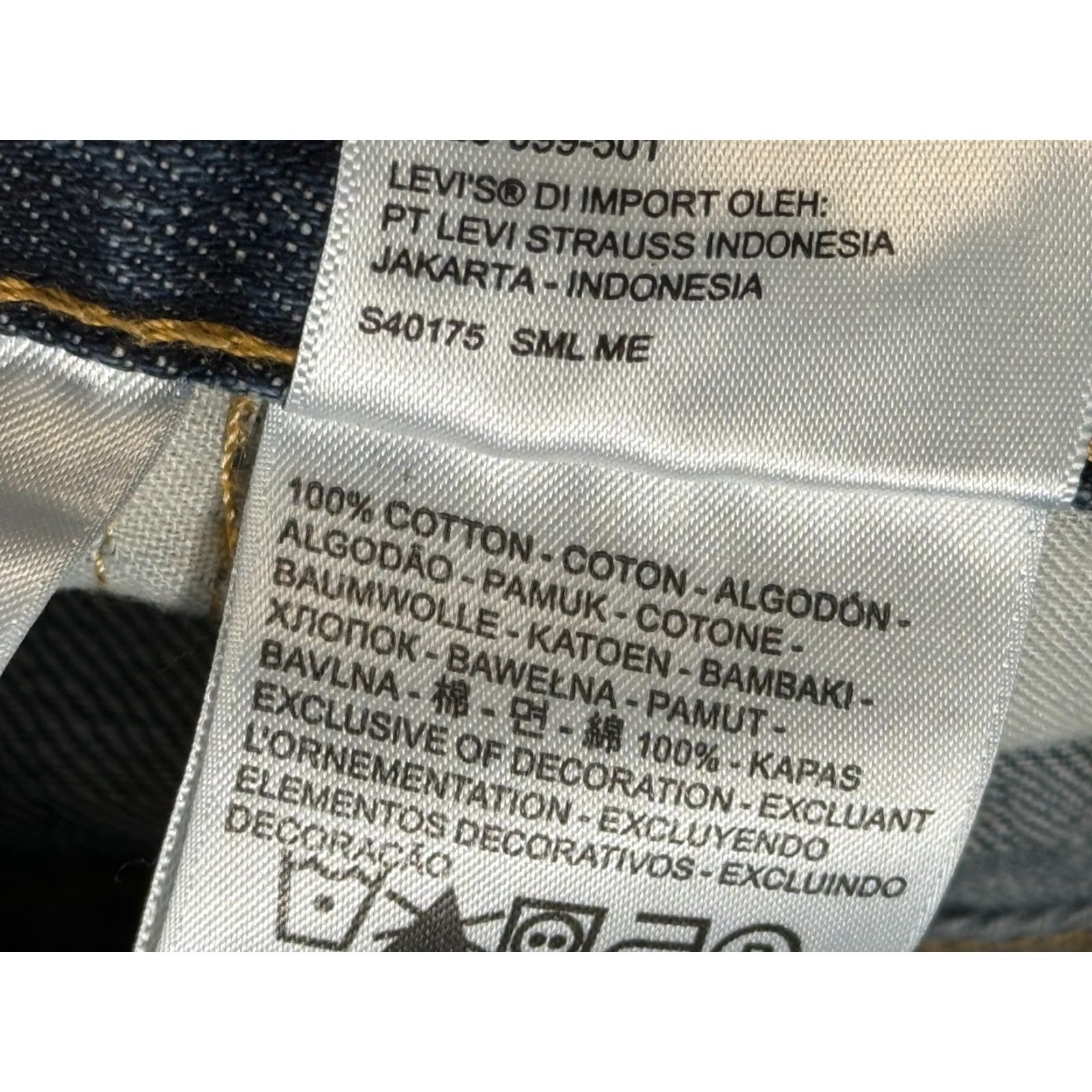 Levi's Levi’s 550 Jeans Mens 44X32 Blue Denim Whisker Wash Straight Leg Pockets 90s Retro Size US 44 / EU 60 - 6 Thumbnail