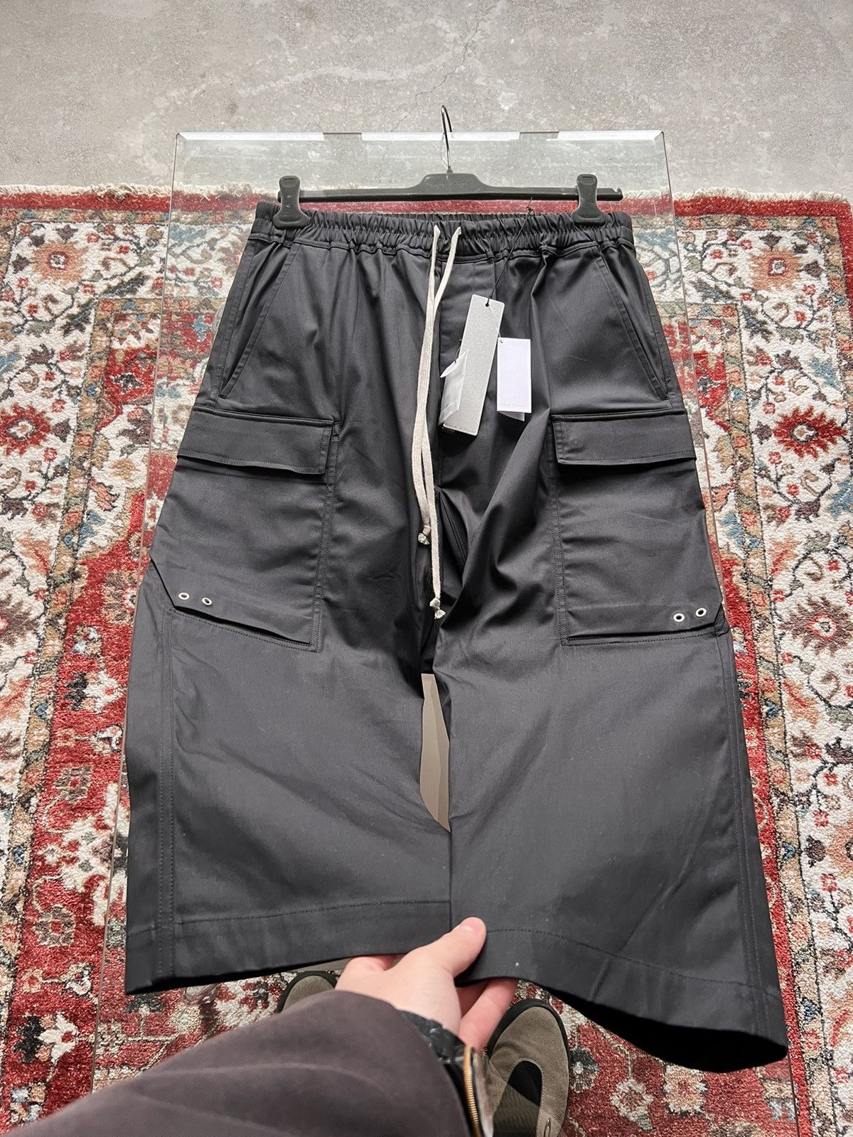 Rick Owens × Rick Owens Drkshdw SS24 Rick Owens Cargo Cropped Pants Size US 36 / EU 52 - 5 Thumbnail