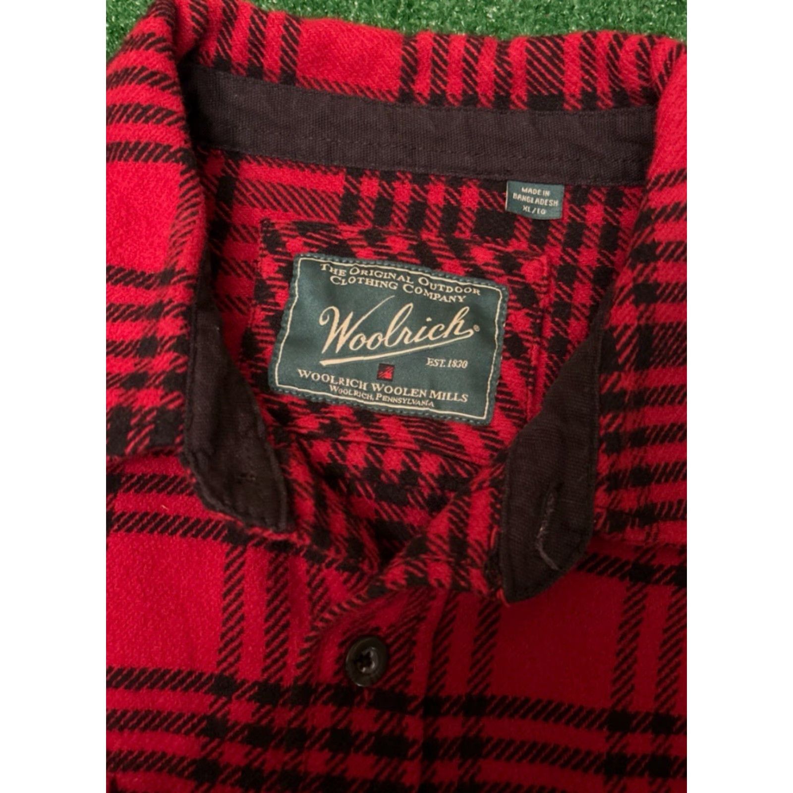 Vintage VINTAGE Woolrich Button-Up Plaid Flannel Red Buffalo Heavy Mens XL Shirt Size US XL / EU 56 / 4 - 2 Thumbnail