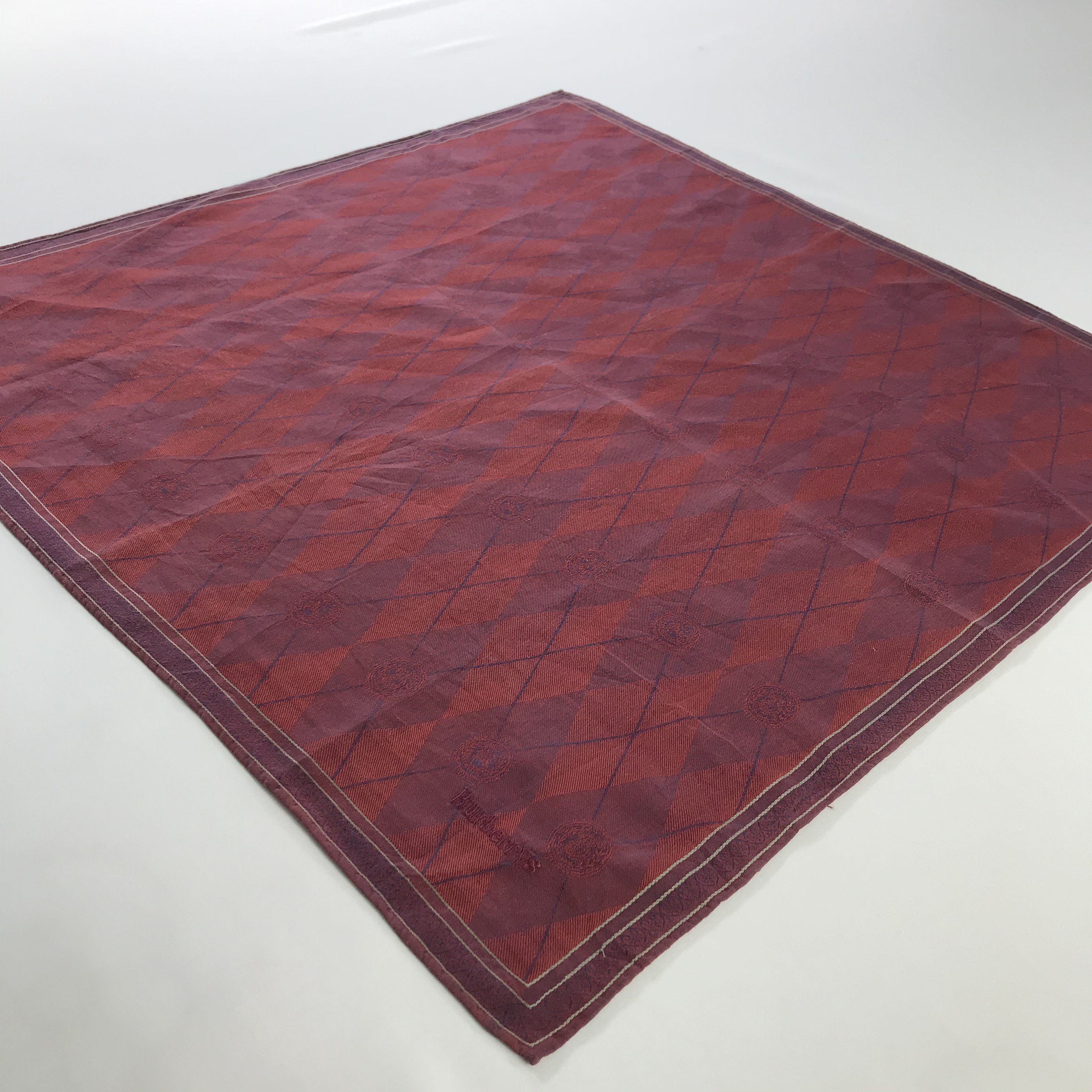 Burberry × Vintage Burberry Bandana / Handkerchief / Neckerchief - S1194 Size ONE SIZE - 2 Thumbnail