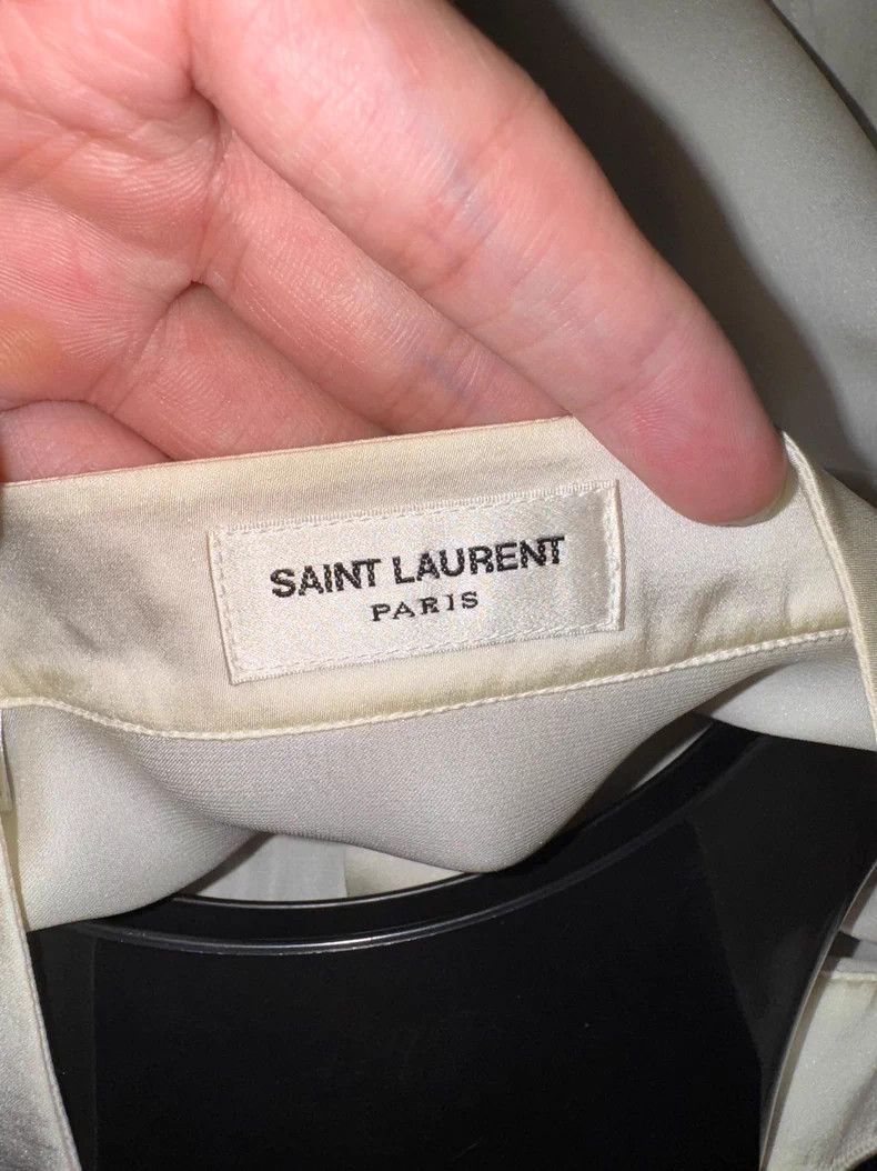 Saint Laurent Paris Saint Laurent Paris size 37 23ss Show Pleated Henley Neck Size US M / EU 48-50 / 2 - 6 Thumbnail