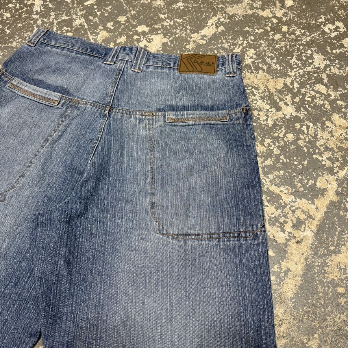 JNCO Vintage Kani Blue Big Pocket Y2K Baggy Shorts Jorts Size US 35 - 12 Thumbnail
