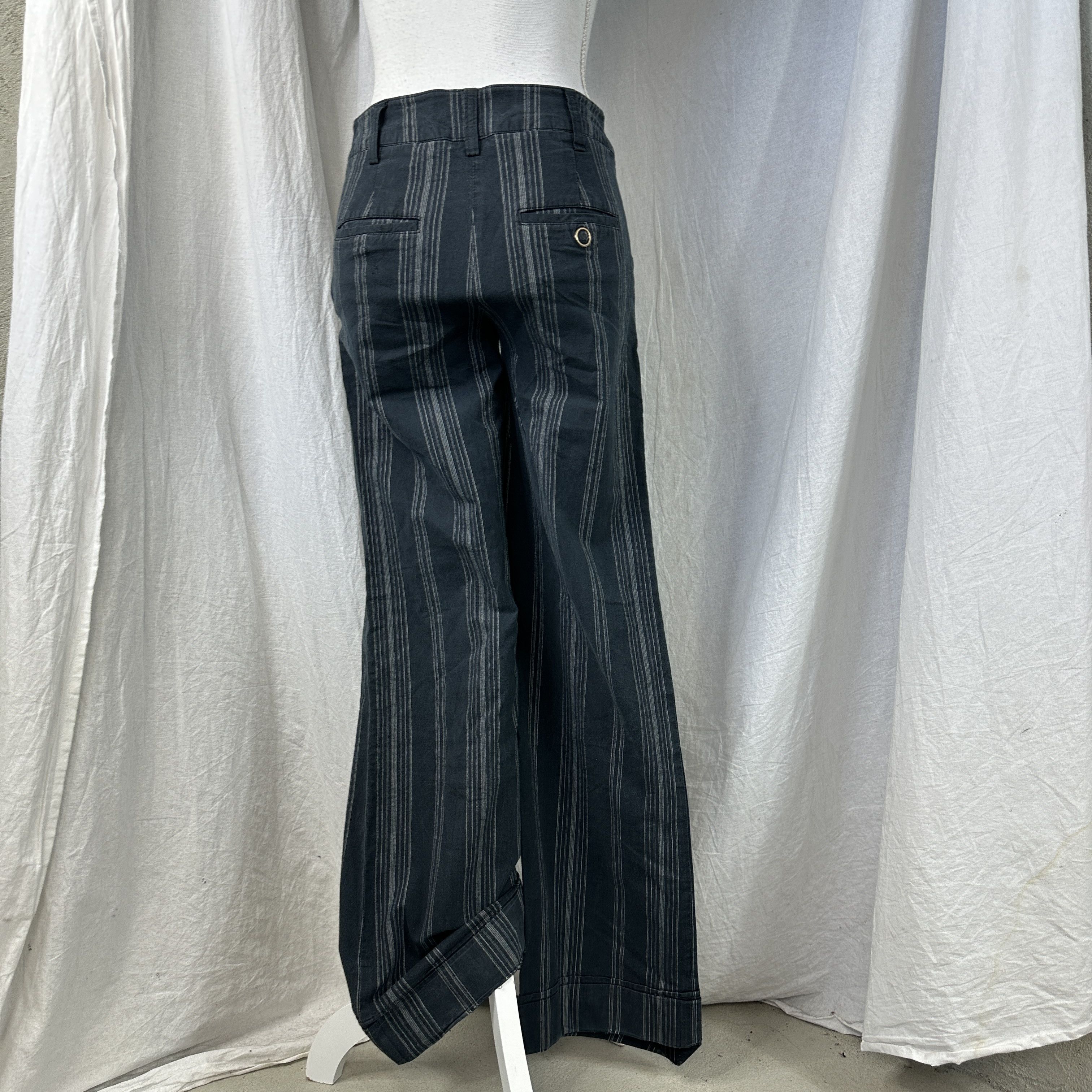 Vintage Vintage Stripped Streetwear Wide Leg Jeans 00s Size US 34 / EU 50 - 3 Thumbnail