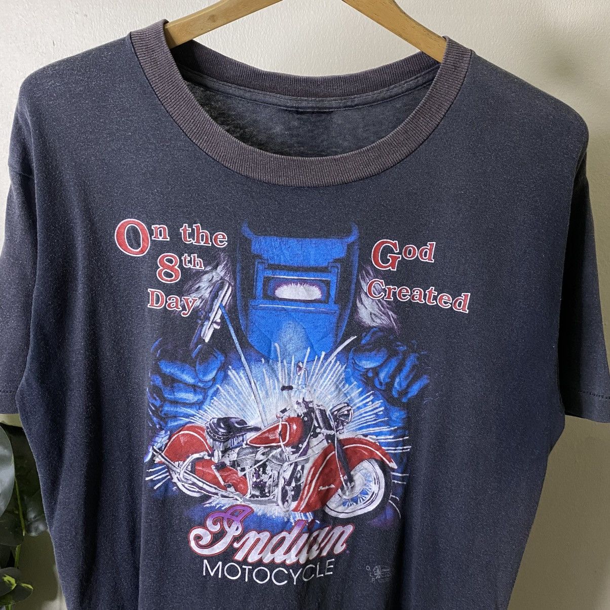 Indian Motorcycle 1991 Indian Motorcycle Harley Davidson 3D Emblem Biker Style Size US M / EU 48-50 / 2 - 2 Thumbnail