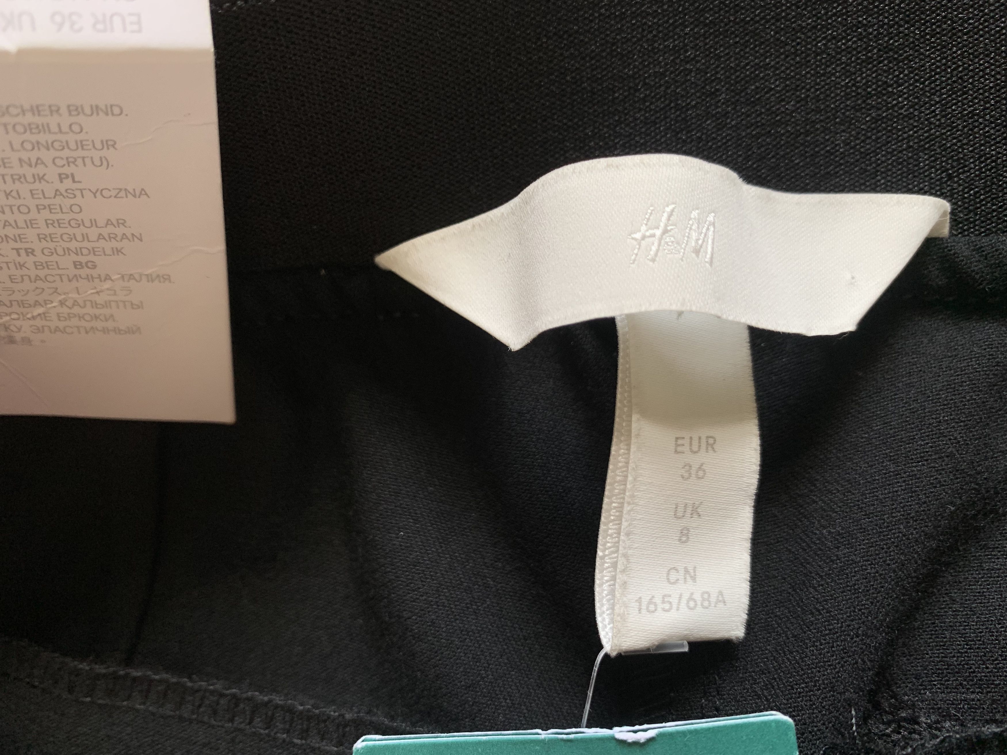 H&M H&M Regular Waist Slacks Black Leggins Pants Size 26" / US 2 / IT 38 - 5 Thumbnail