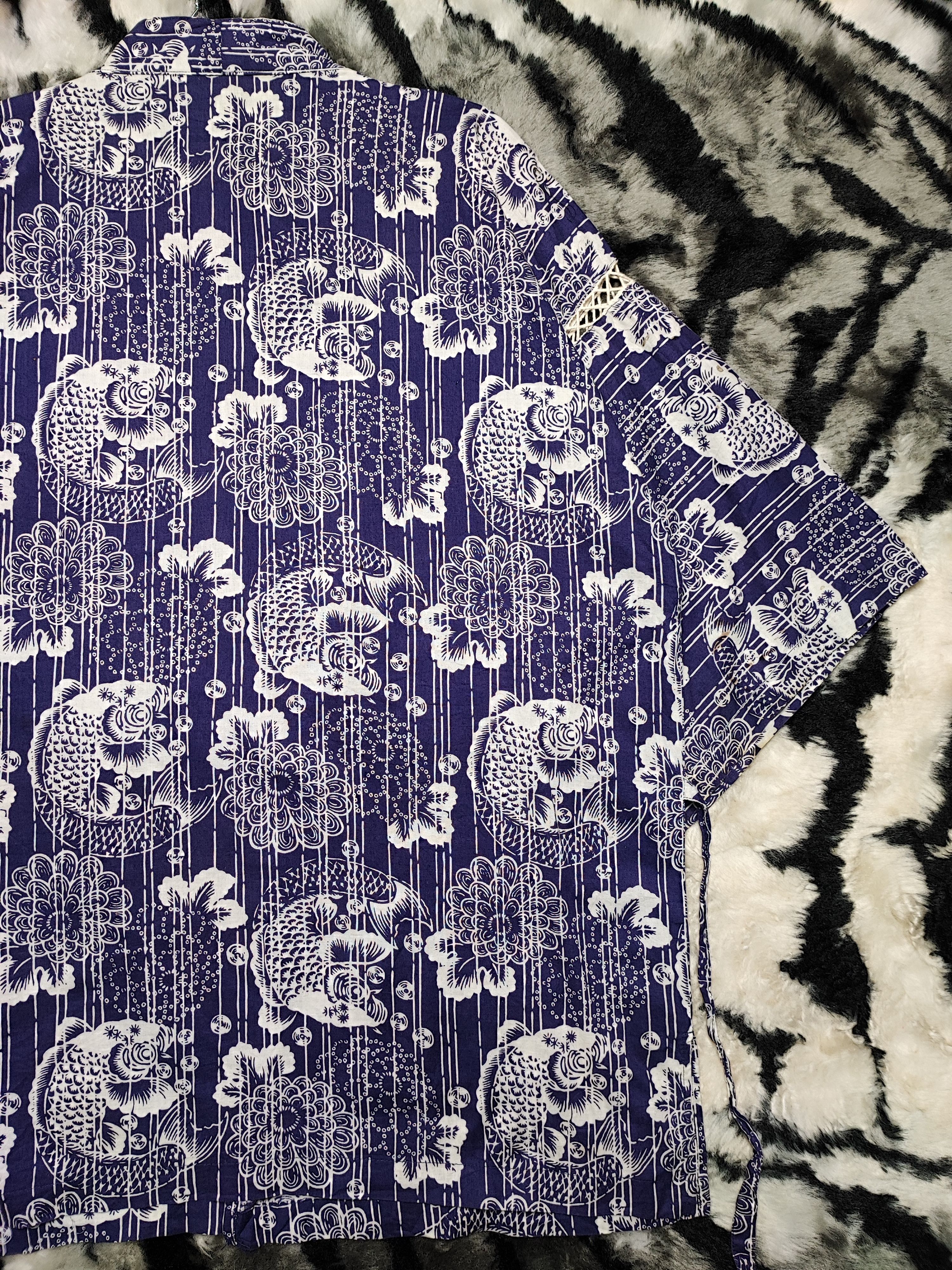 Japanese Brand Kimono Fish Koi Full Print Size M / US 6-8 / IT 42-44 - 12 Thumbnail