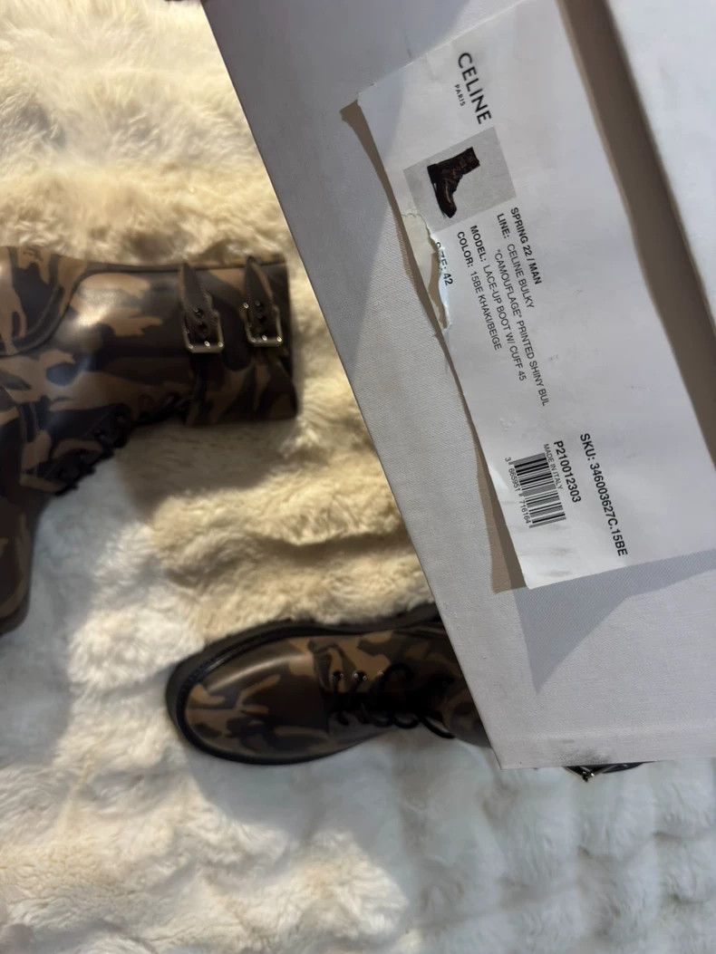 Celine CELINE Camouflage double buckle military boots combat boot Size US 9 / EU 42 - 8 Thumbnail
